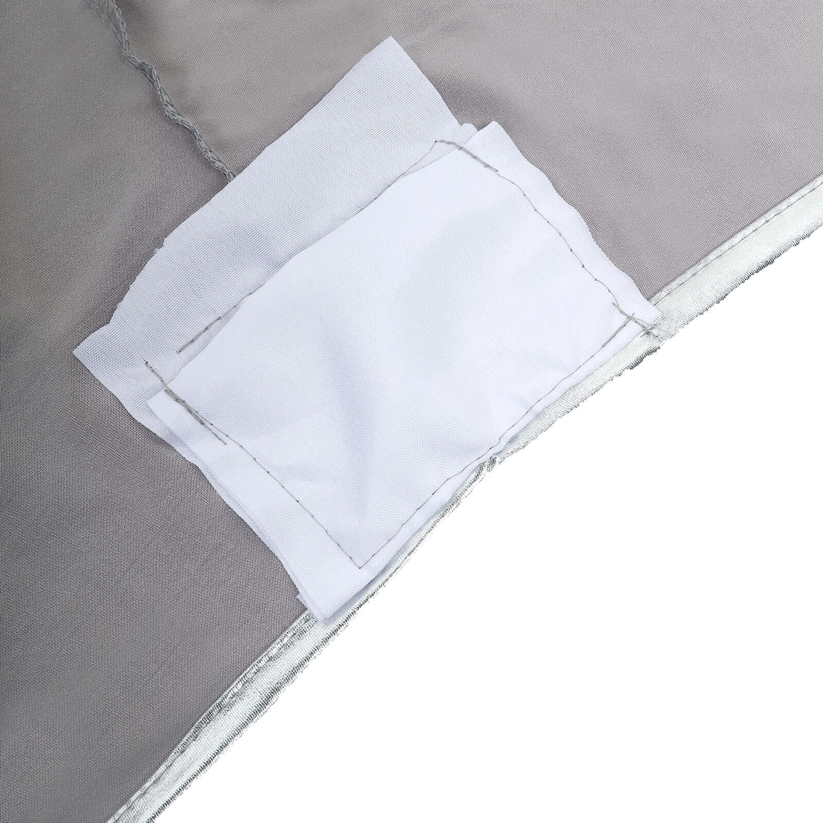 Stretch Spandex 72"x30" Rectangle Tablecloth Metallic Silver - Form-Fitting Table Cover