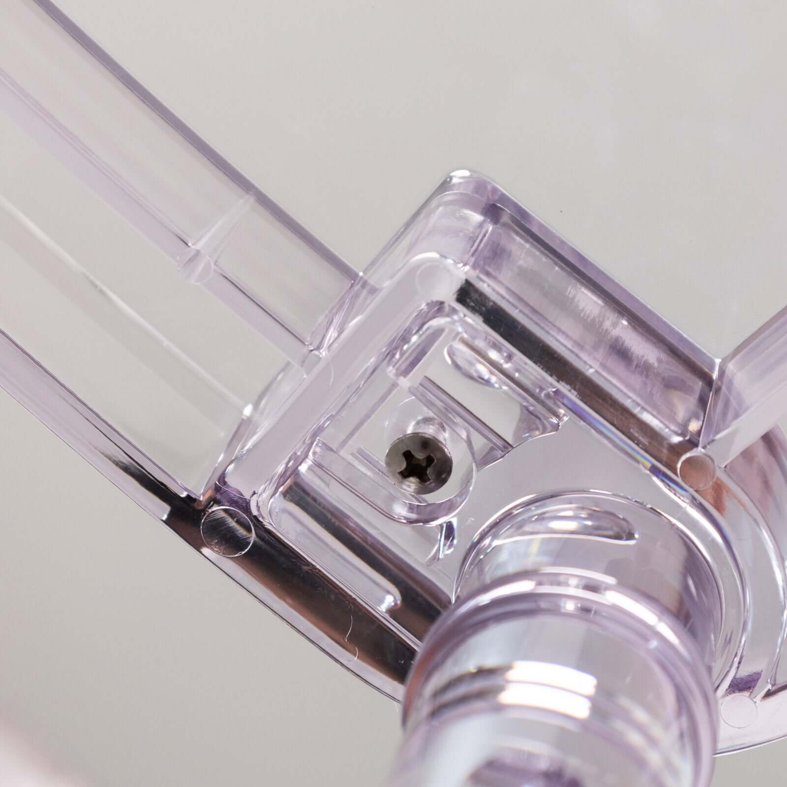 Acrylic Stackable Ghost Chair in Phoenix Chiavari style Transparent Resin with Oval Back Clear - Sleek Armless Design for Weddings & Gatherings