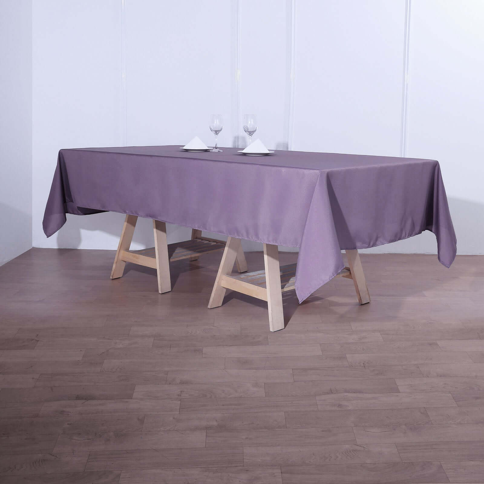 Polyester 60"x102" Rectangle Tablecloth Violet Amethyst - Durable and Stylish Table Cover
