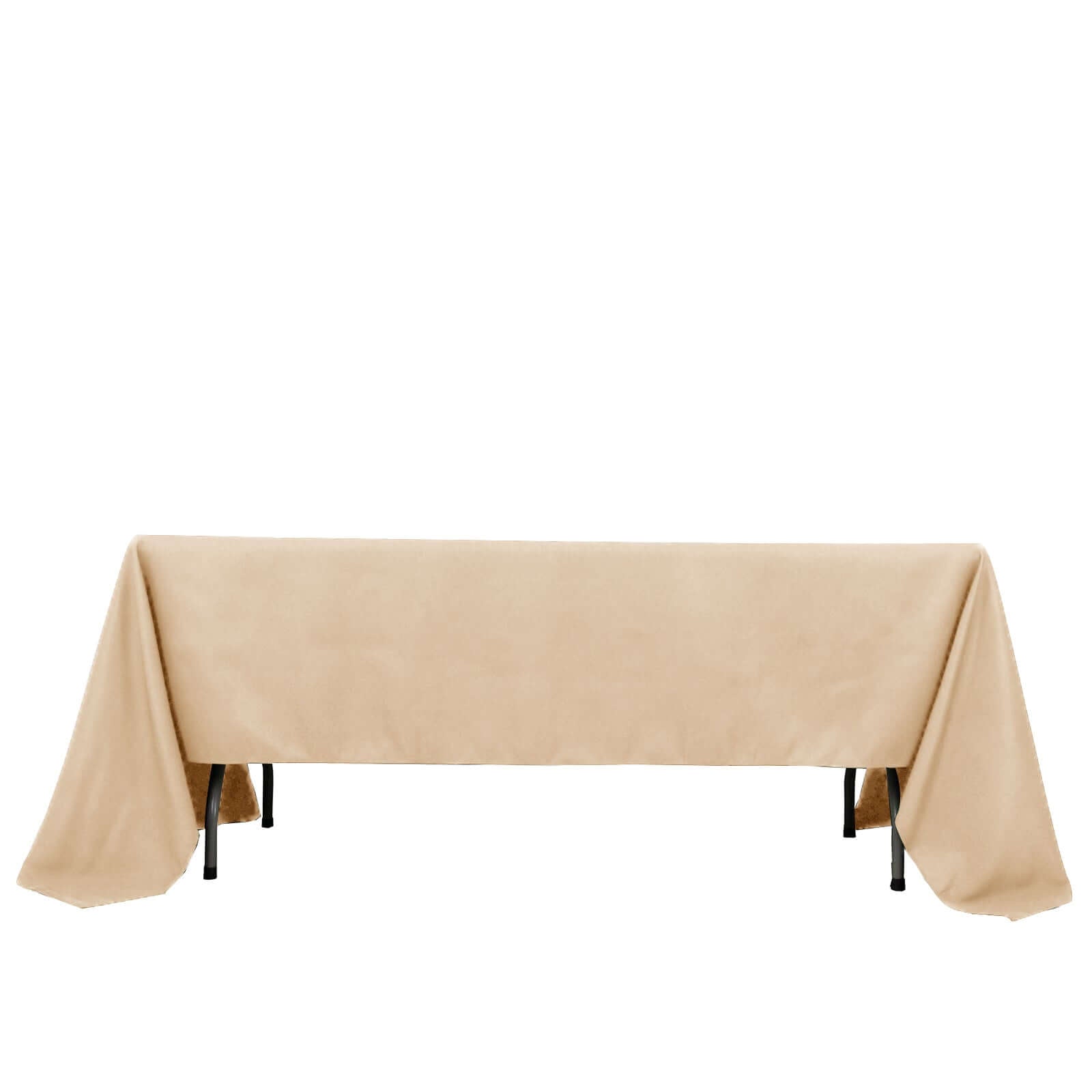 Premium Polyester 60"x126" Rectangle Tablecloth Beige - Stain-Resistant 220GSM Finish Table Cover