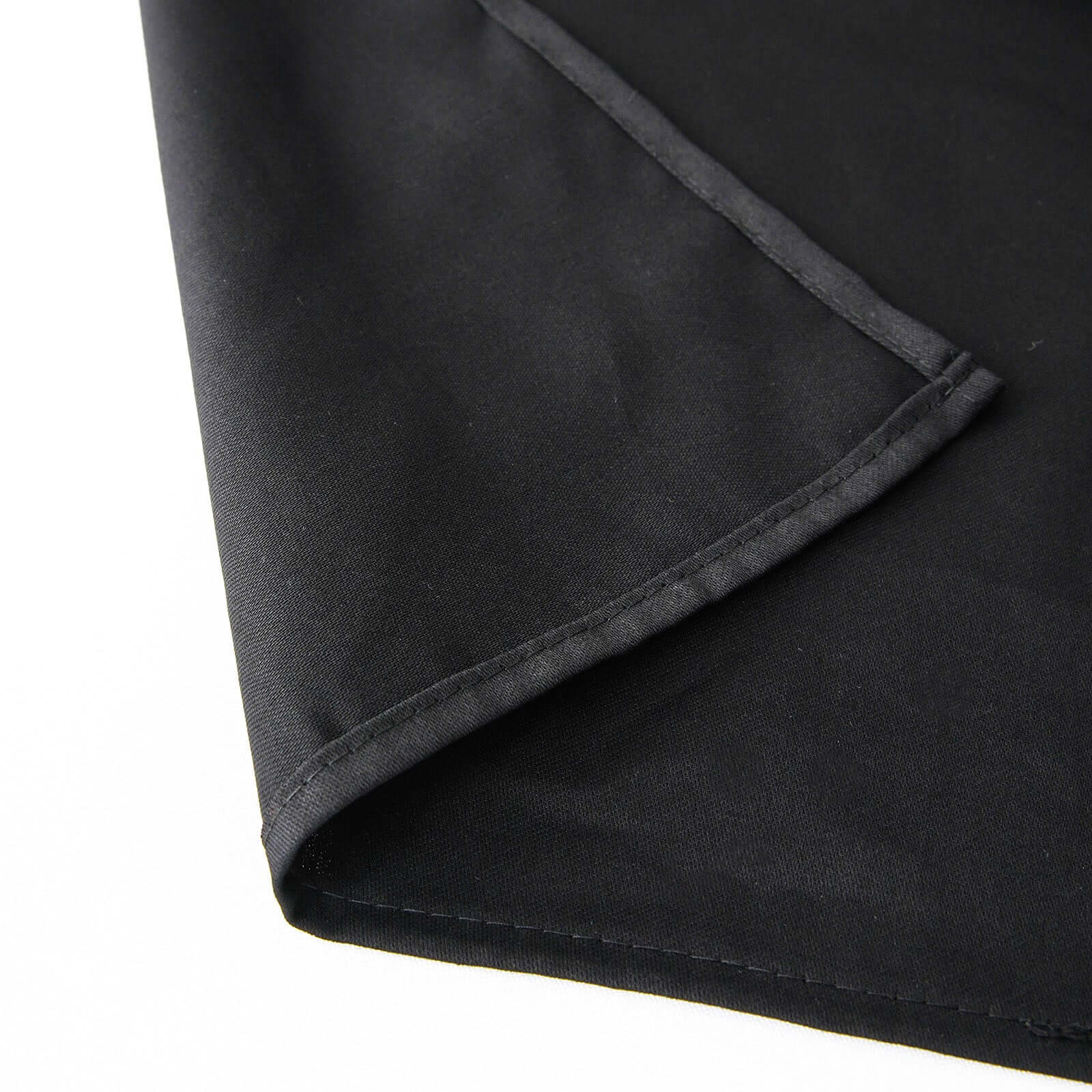 100% Cotton 70"x70" Square Tablecloth Black Linen - Soft & Breathable Fabric Table Cover