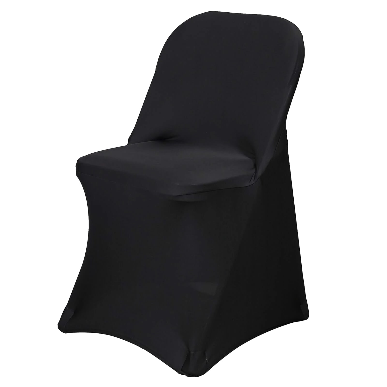 10 Pack Stretch Spandex Chair Covers Black for Folding Chairs - Durable Perfectly 160GSM Fitted Slipcovers for Professional & Casual Events