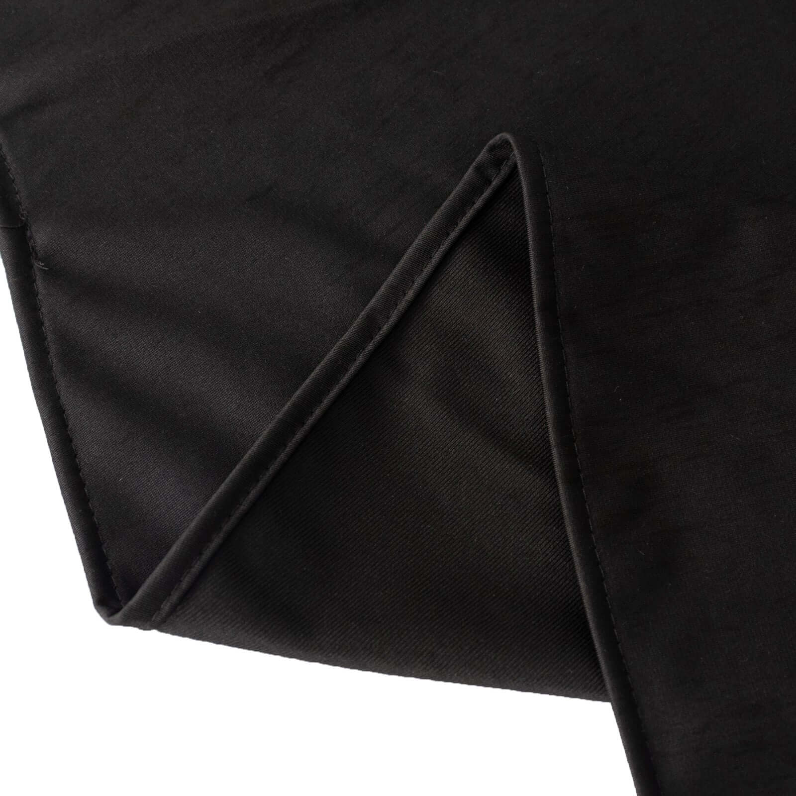 Scuba Round 108" Tablecloth Black - Wrinkle Free & Stain Resistant Table Cover for Exquisite Events