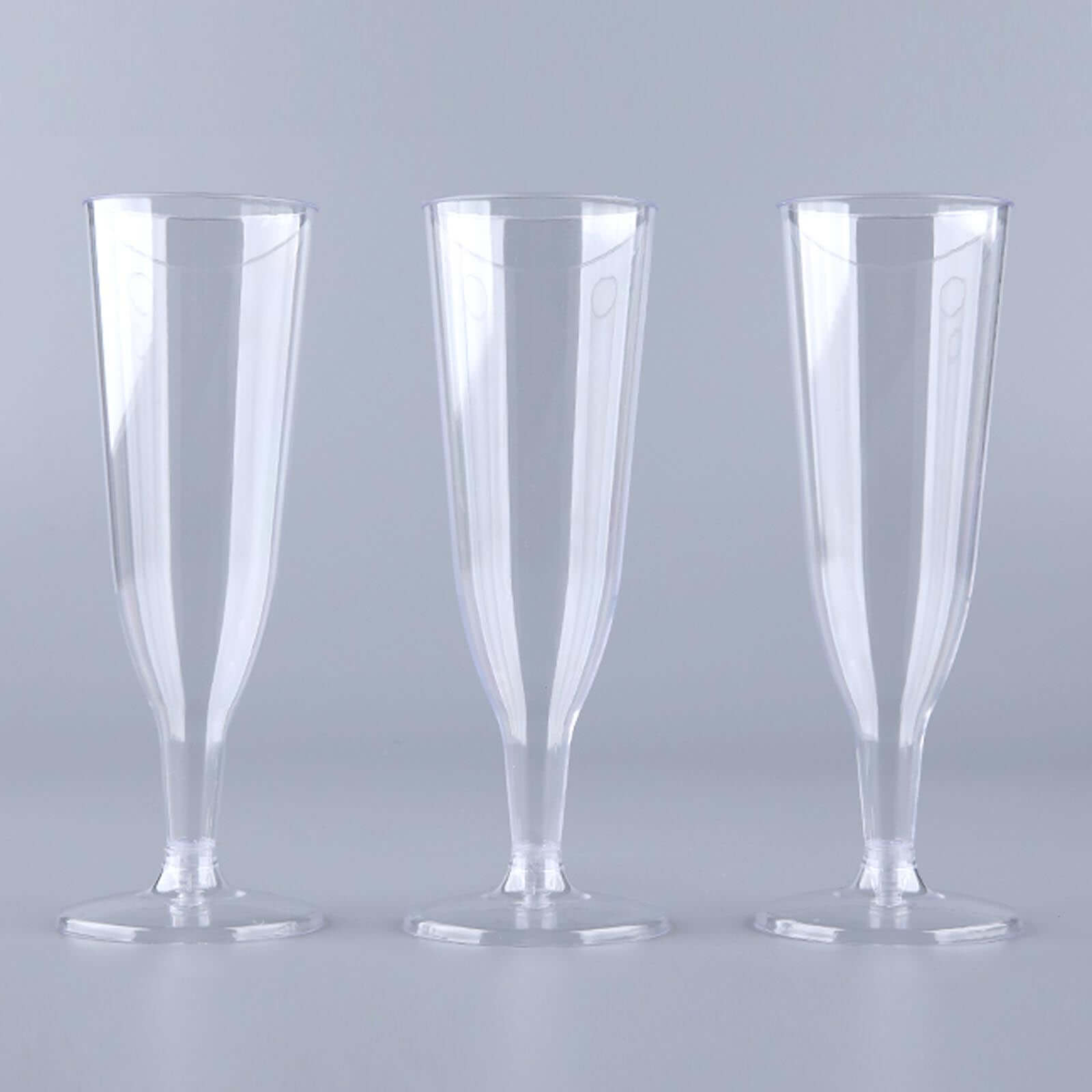 12-Pack Plastic Champagne Flutes Hollow Stem Clear - Lightweight Disposable Glasses for Toasts 5oz