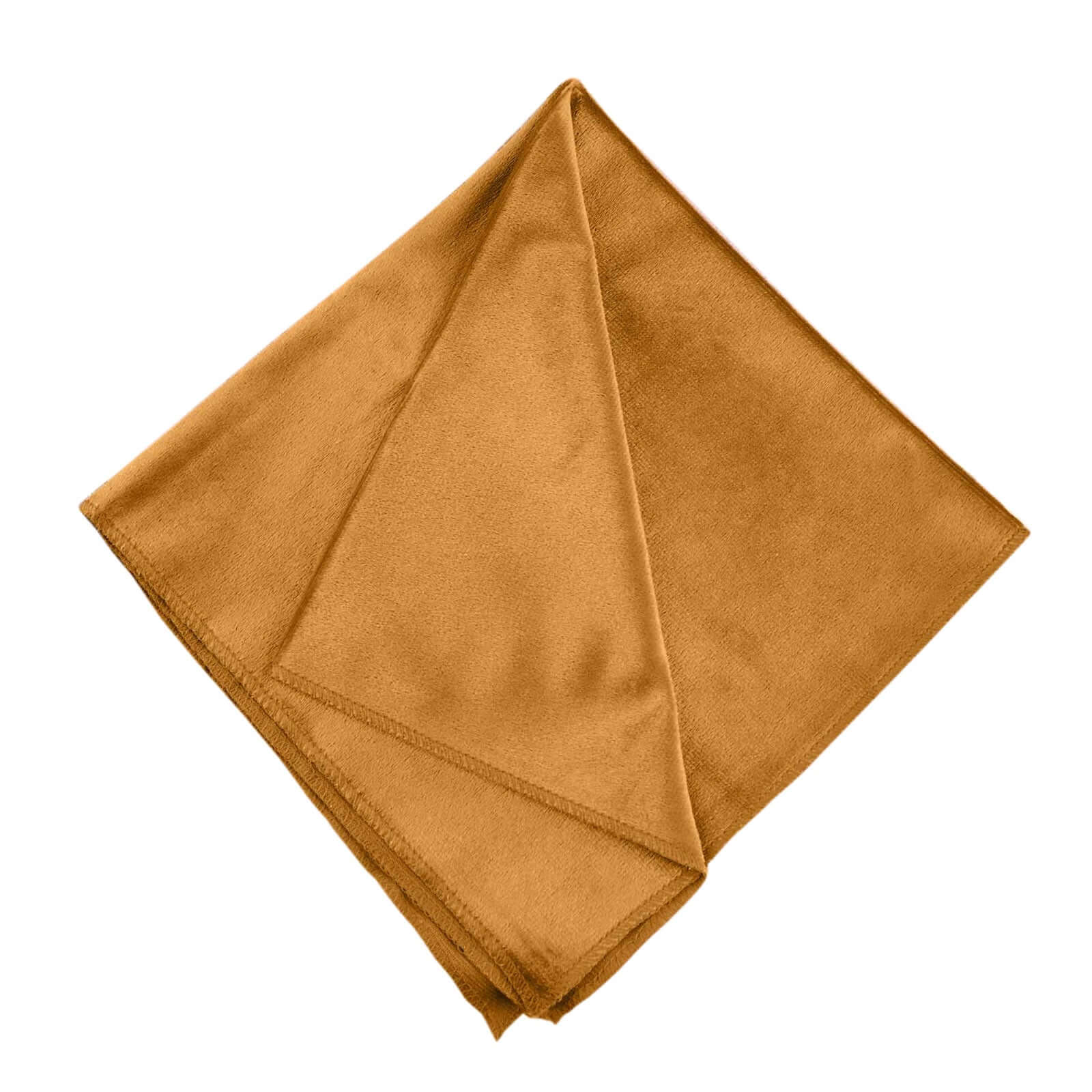 5 Pack Premium Velvet 20"x20" Napkins Gold - Soft Sheen Finish Cloth Napkins for Upscale Gatherings