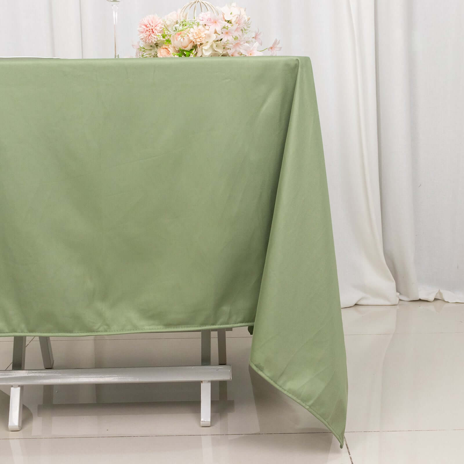 Scuba Square 70"x70" Tablecloth Dusty Sage Green - Wrinkle Free & Stain Resistant Table Cover