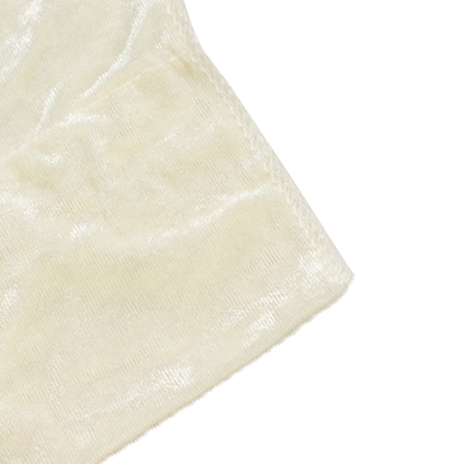 Ivory Crushed Velvet Backdrop Curtain – 8ft x 8ft Event Drape with Rod Pocket, Privacy Panel for Photo Booths & Events