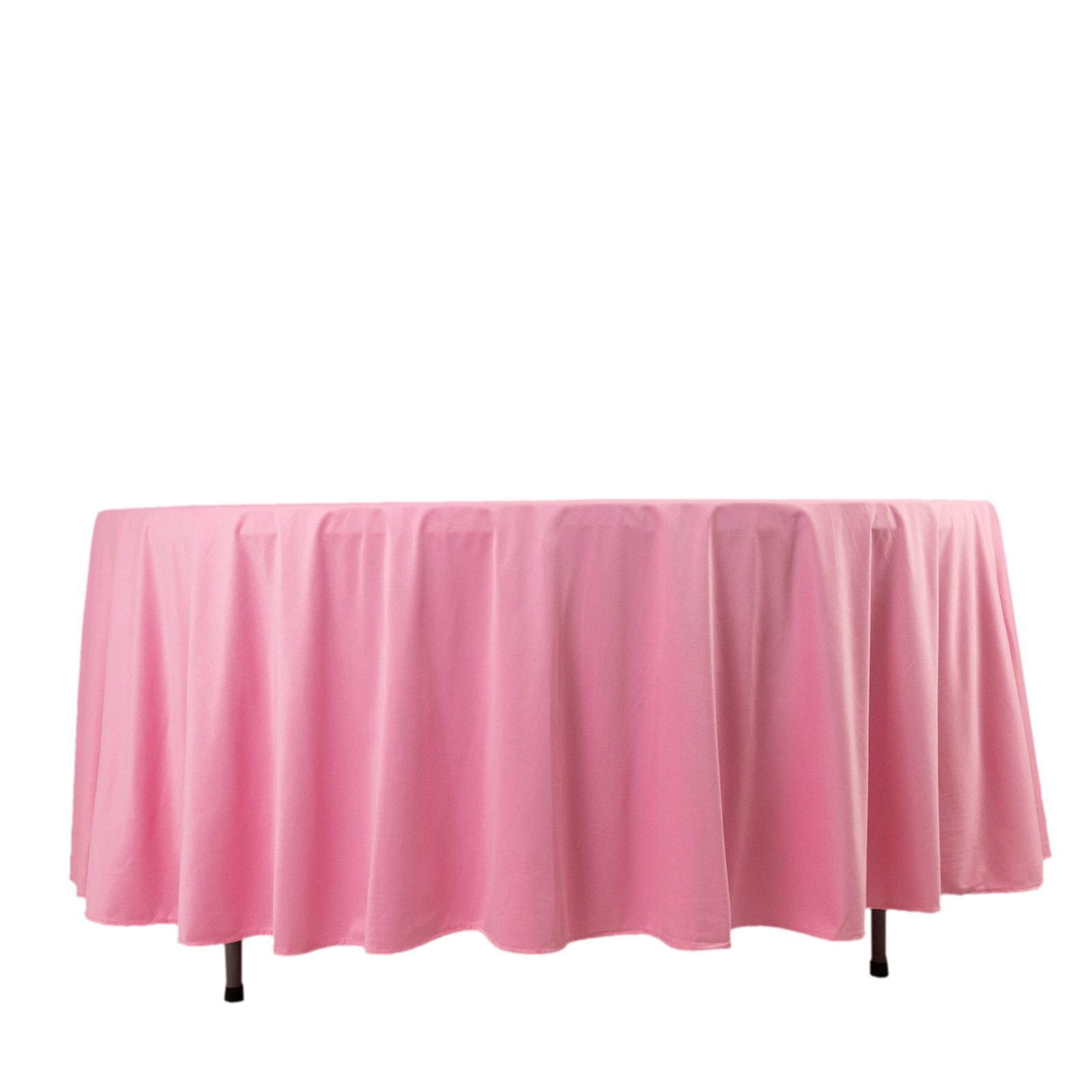 Scuba Round 108" Tablecloth Pink - Wrinkle Free & Stain Resistant Table Cover