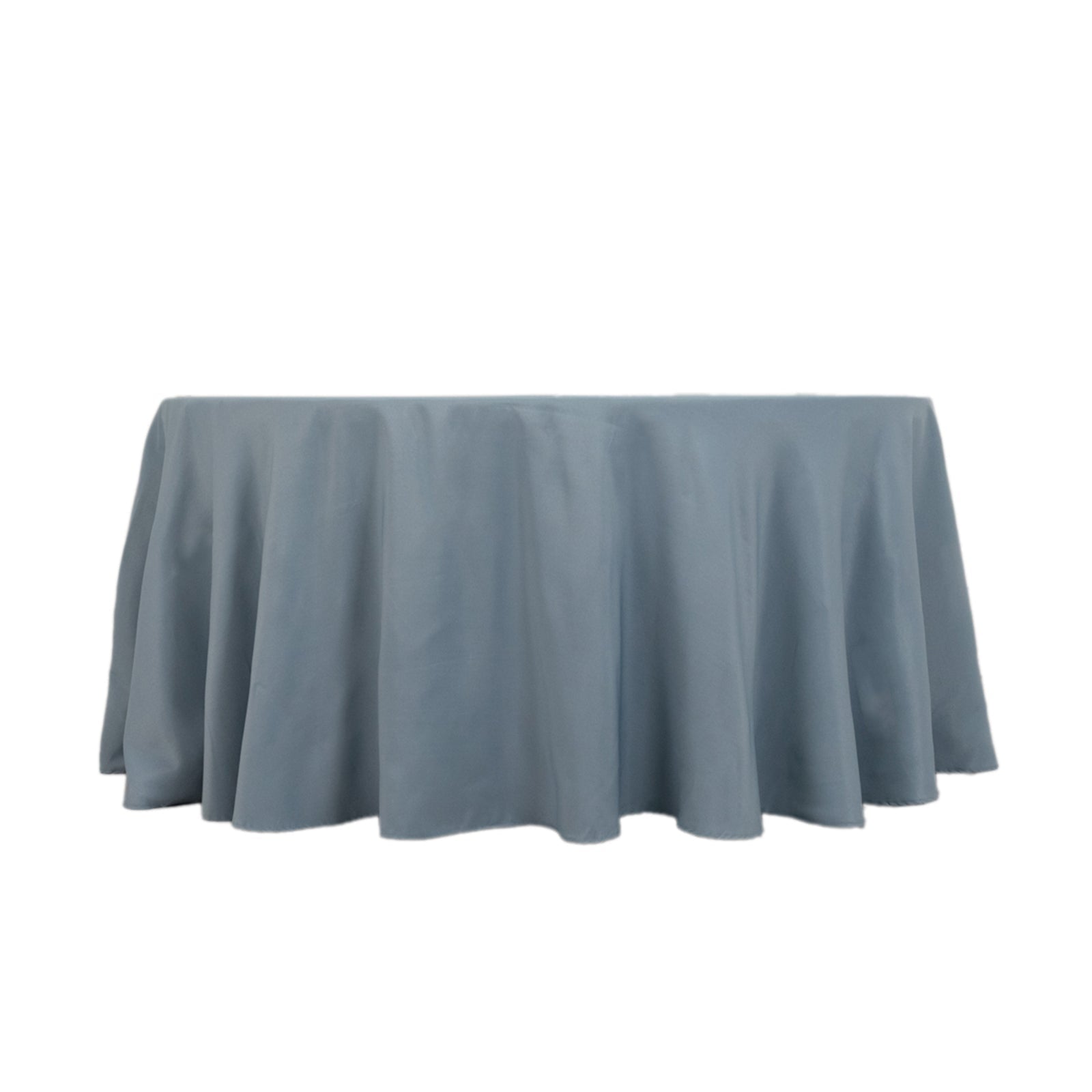 Premium Polyester 120" Round Tablecloth Dusty Blue - Seamless 220GSM Wrinkle-Resistant Table Cover