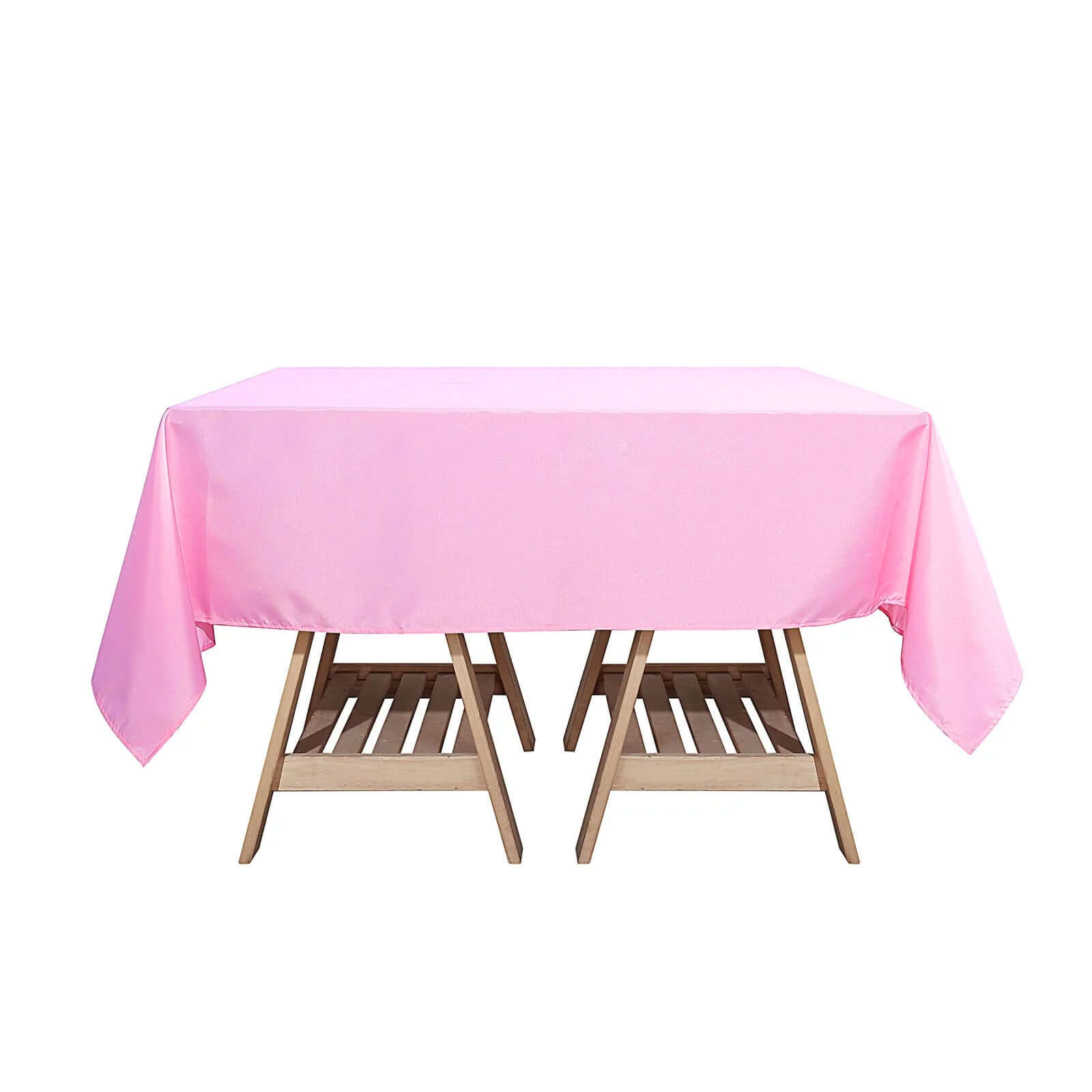 Polyester Square 70"x70" Tablecloth Pink - Wrinkle-Resistant & Durable Table Cover