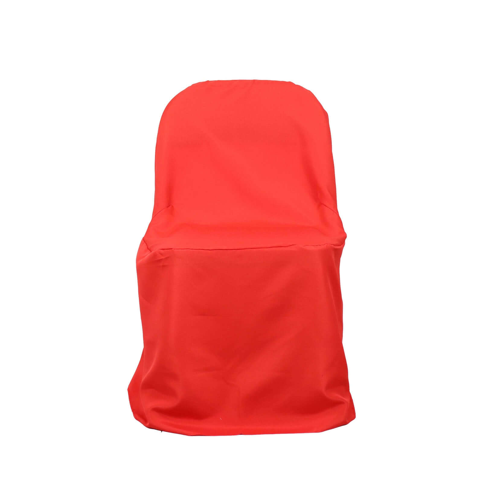 Polyester Slip On Folding Chair Covers Red - Stain-Resistant Reusable Durable Fabric