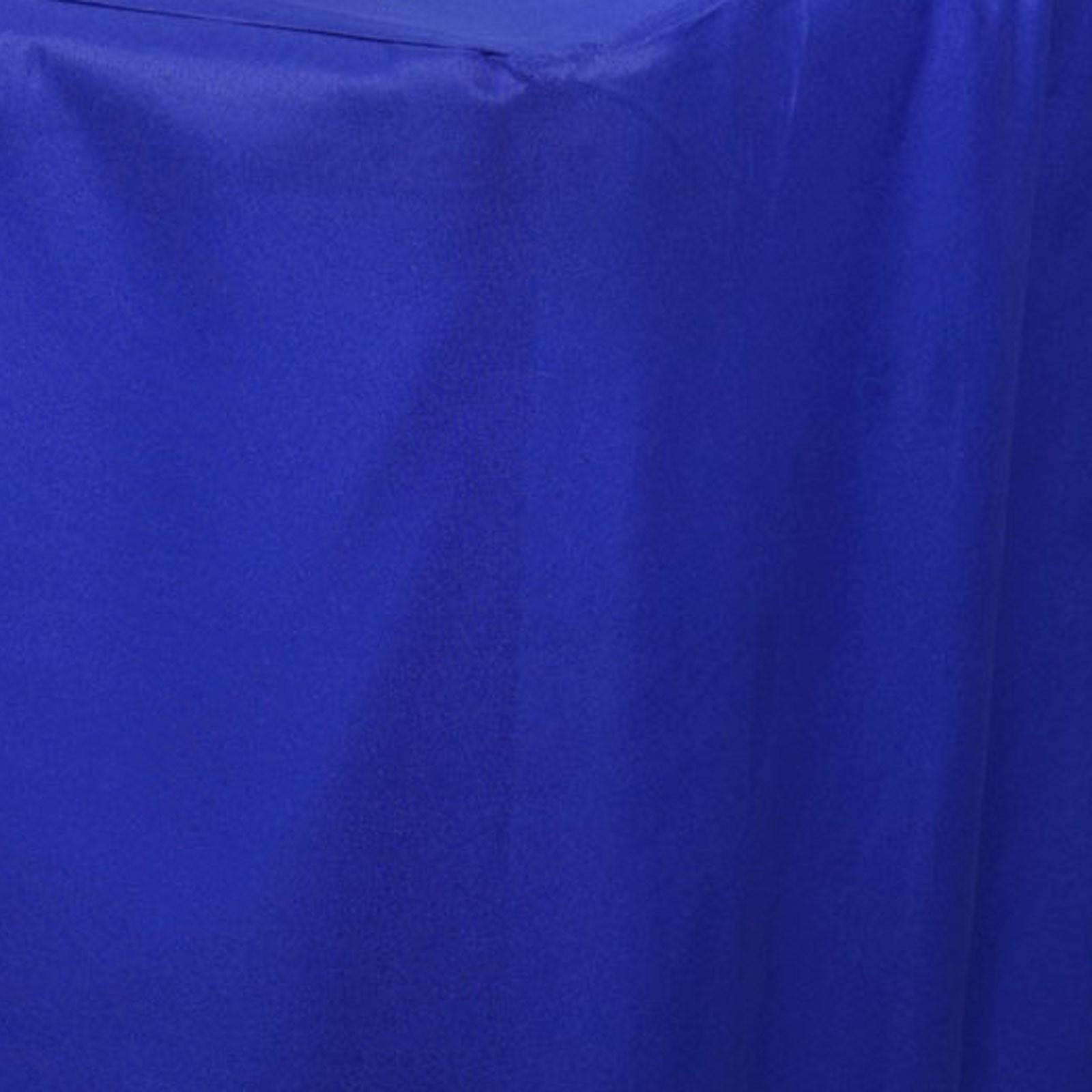Fitted Polyester 96"x30" Rectangle Tablecloth Royal Blue - Durable and Easy to Maintain Table Cover