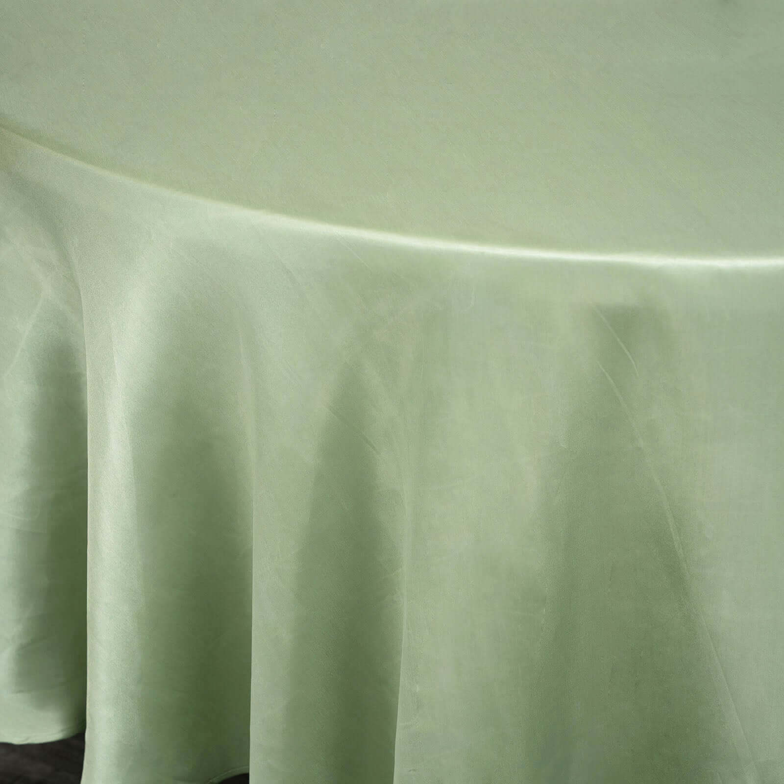 Satin 108" Round Tablecloth Sage Green - Smooth and Lustrous Table Cover