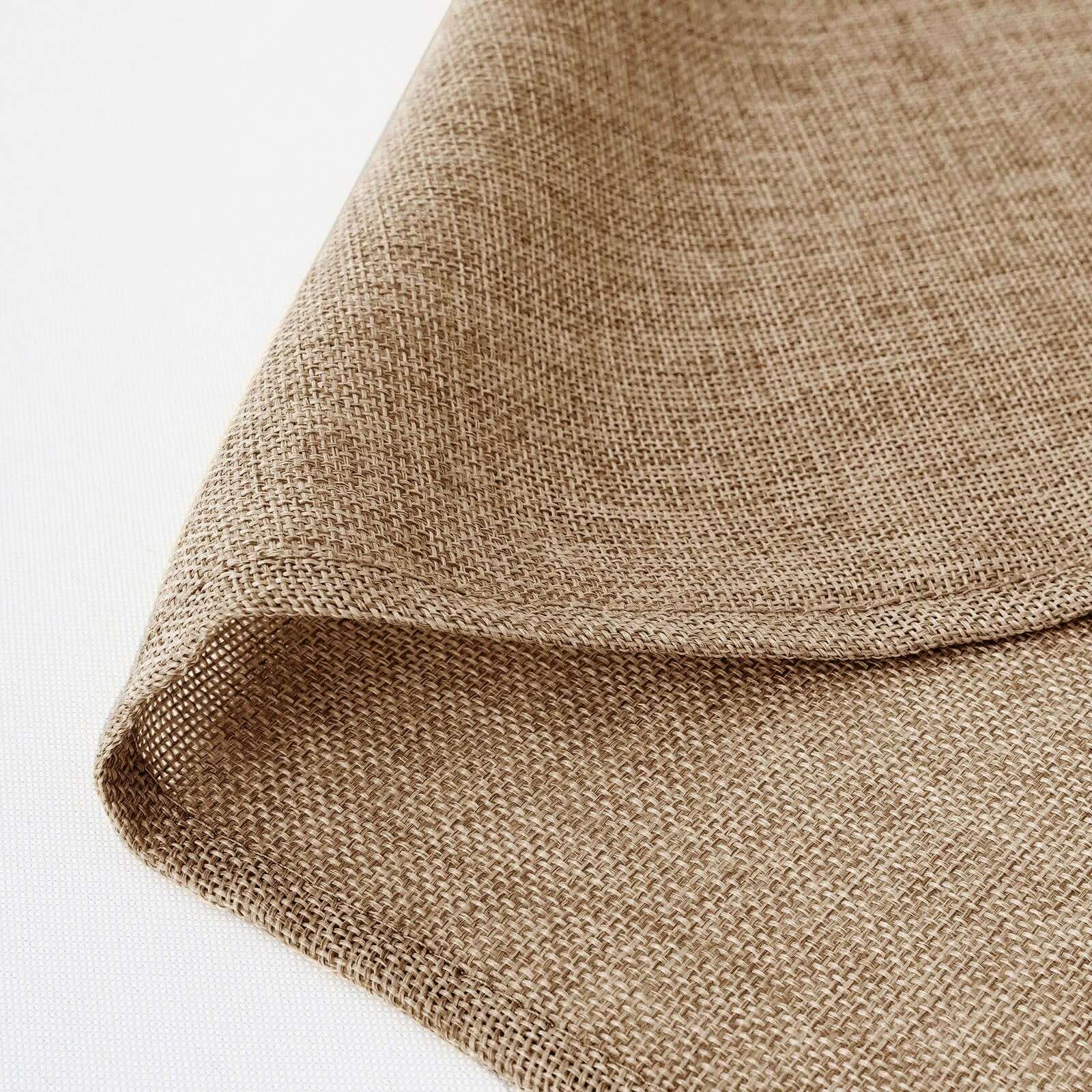 Faux Burlap Jute 54"x54" Square Tablecloth Natural - Rustic Event Table Linen
