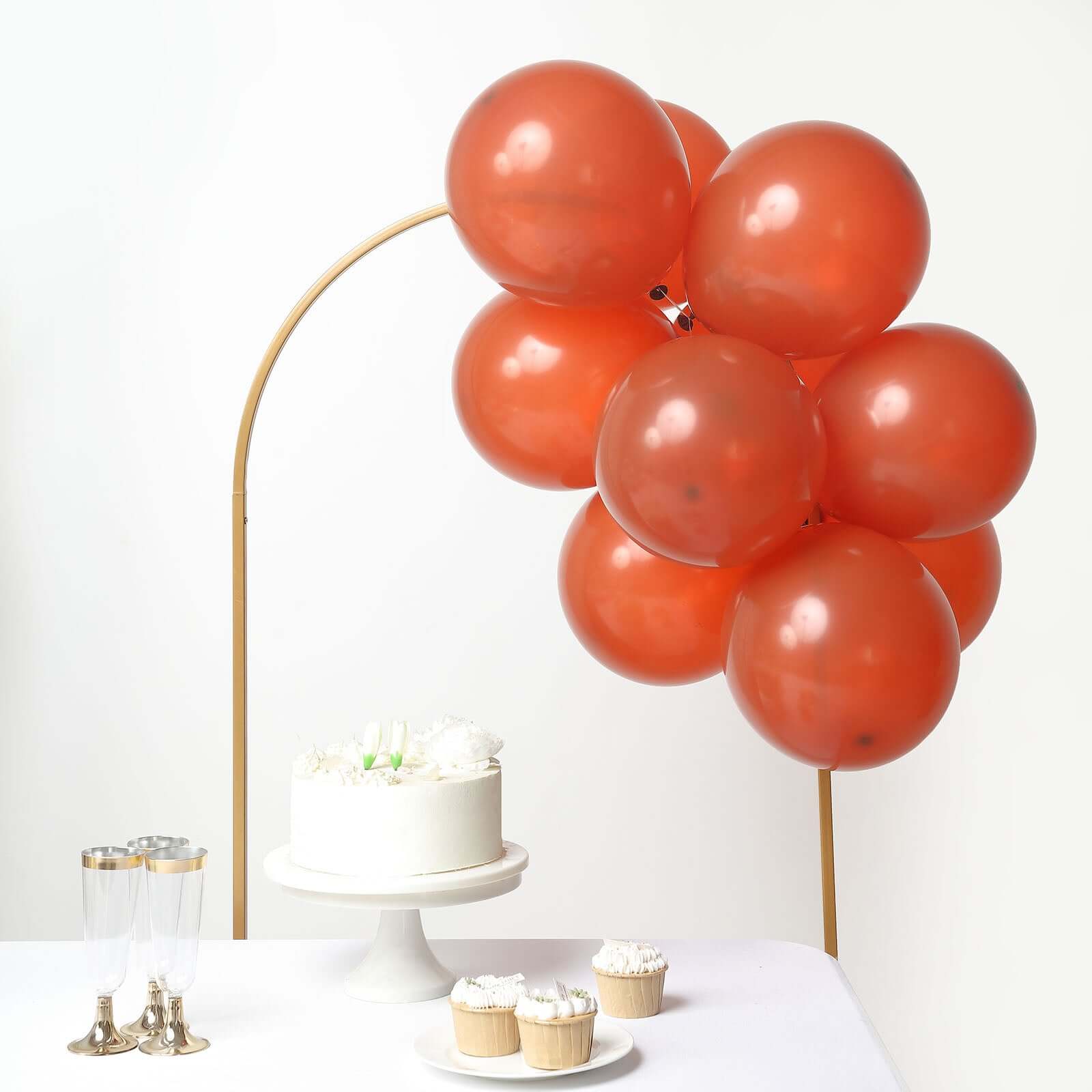 25 Pack 12" Matte Pastel Terracotta (Rust) Helium Air Latex Party Balloons