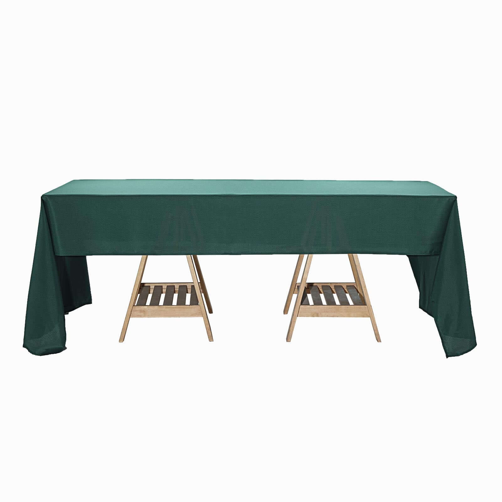 Polyester 60"x126" Rectangle Tablecloth Hunter Emerald Green - Wrinkle-Resistant Table Cover