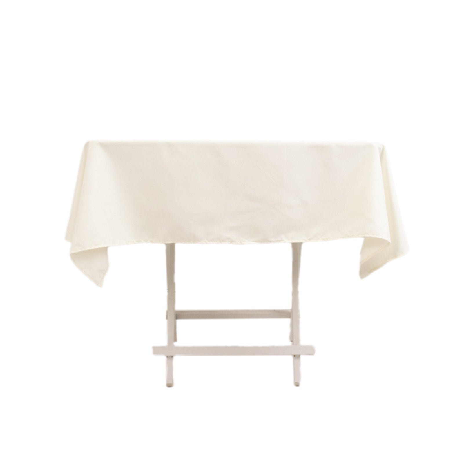 Cotton Blend 54"x54" Square Tablecloth Ivory - Wrinkle-Resistant Table Cover
