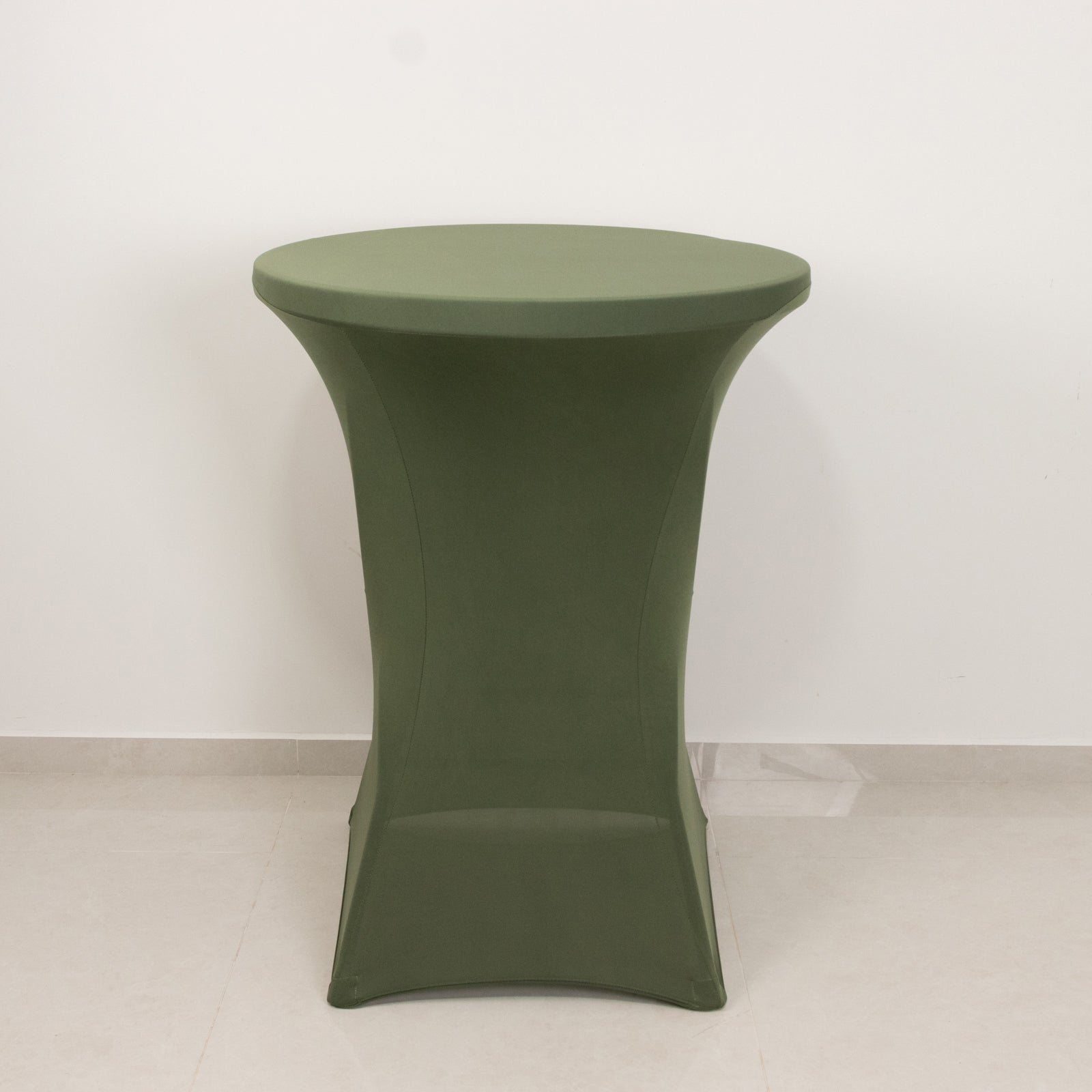 Spandex 30" Round Cocktail Table Cover Dusty Sage Green - Easy to Maintain Stretch Fitted Highboy Tablecloth