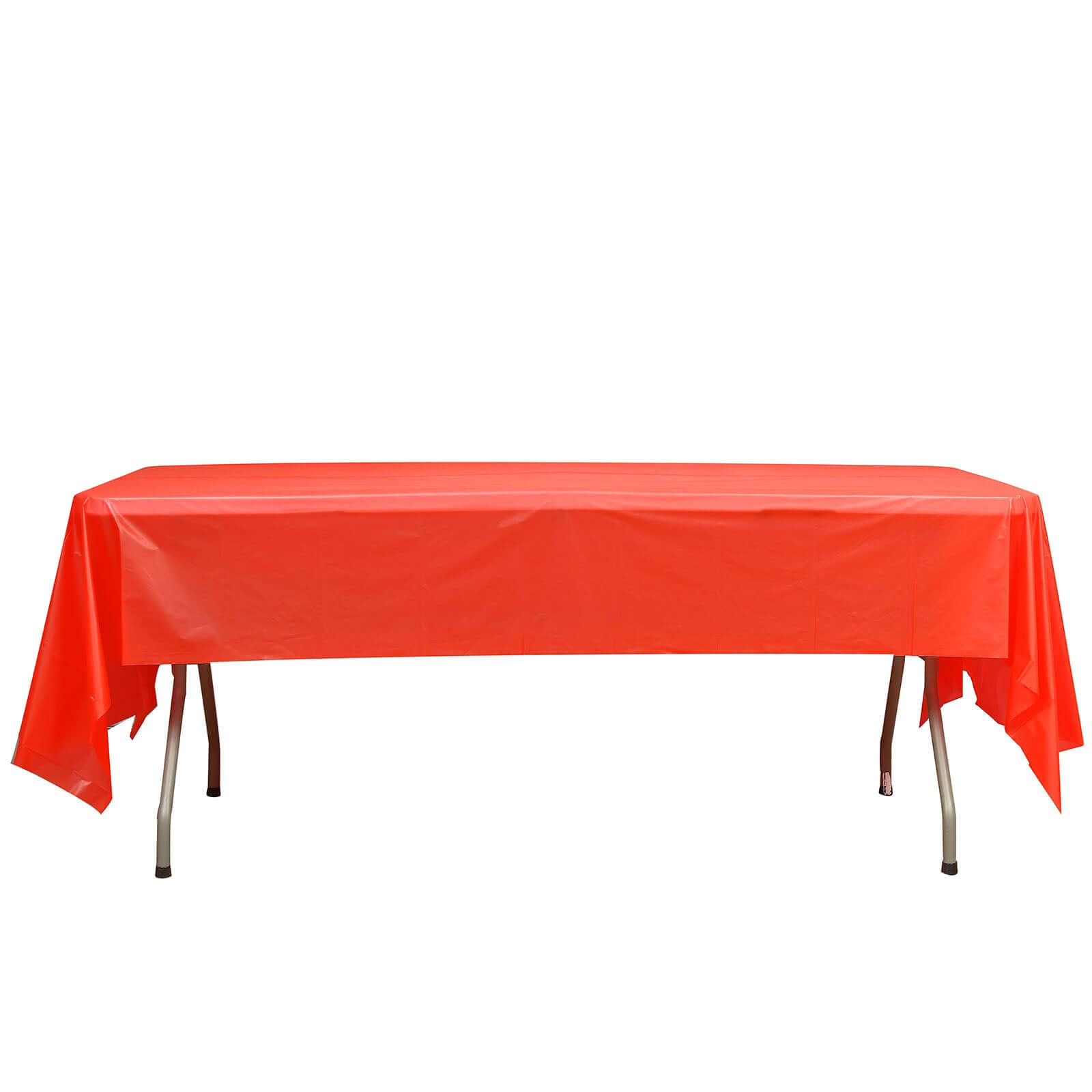 5-Pack Plastic Table Covers Red Rectangle - Reliable PVC Disposable Covers for Gatherings 54"x108"