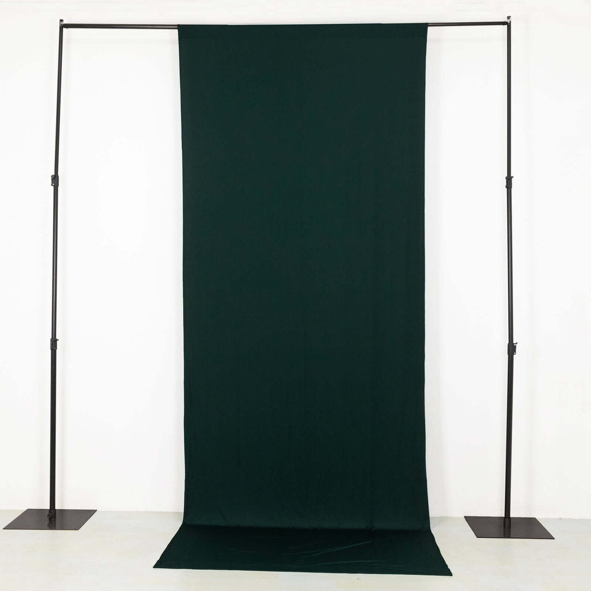 Hunter Emerald Green 4-Way Stretch Spandex Event Curtain Drapes, Wrinkle Free Backdrop Event Panel with Rod Pockets - 5ftx12ft
