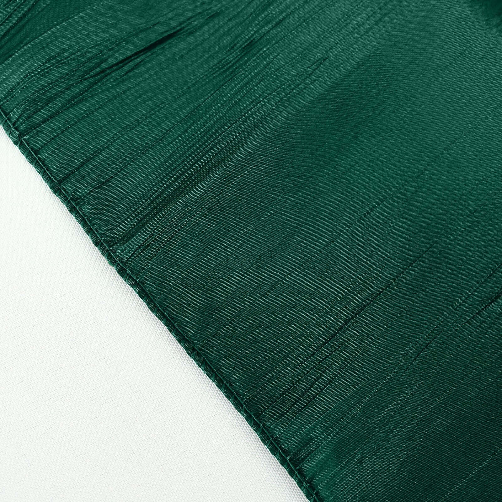 Taffeta 60"x102" Rectangle Tablecloth Hunter Emerald Green - Accordion Crinkle Table Cover