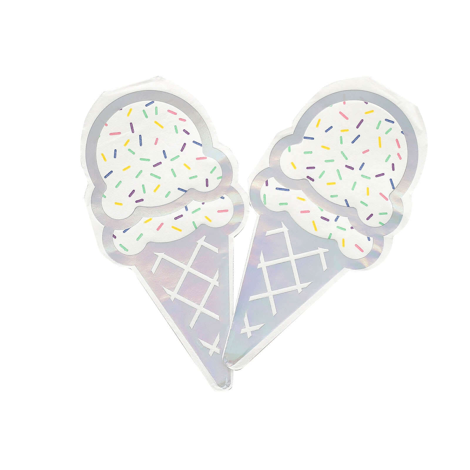 20-Pack Paper Cocktail Napkins with Cone Design - Unique Disposable Napkins for Parties 12"x6"