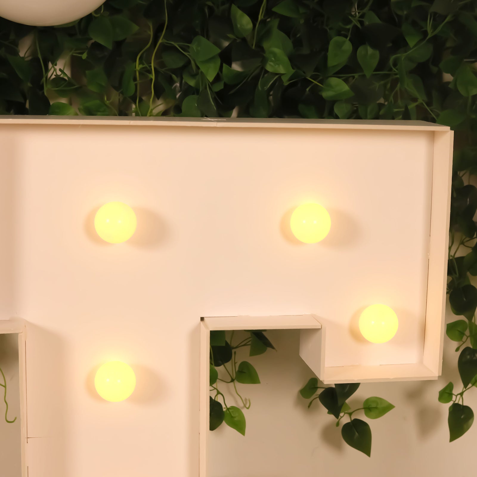 Giant LED Marquee Light Up Letter "F", White 4ft Pre-Cut Foam Board with 10 Warm White Battery Operated LEDs, Glue Gun and Sticks