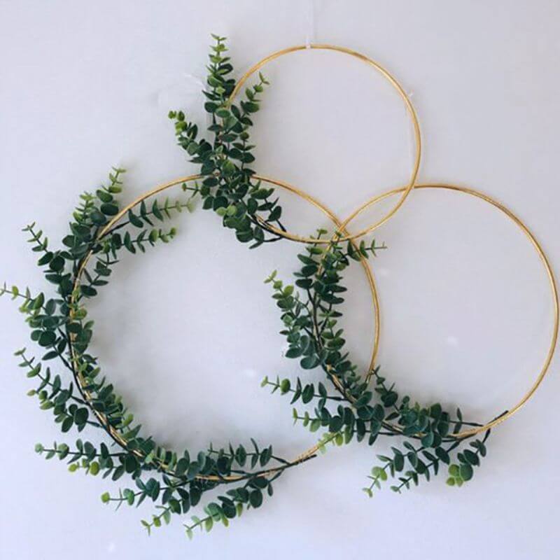 24" Gold Heavy Duty Metal Hoop Wreath, Floral Hoop
