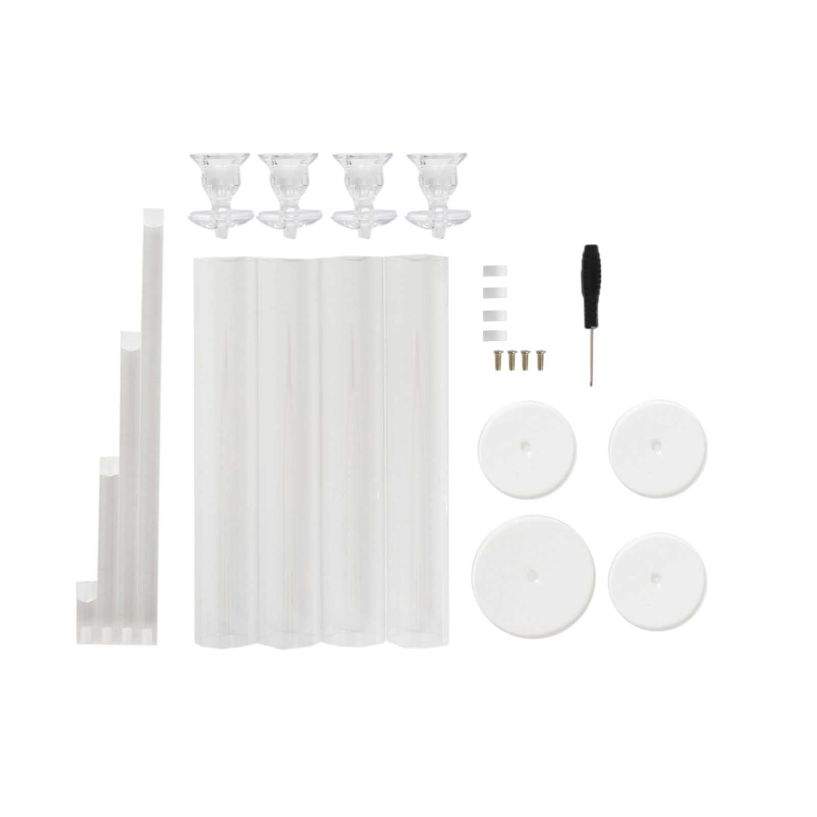 Set of 4 Acrylic Taper Candlestick Holders, Clear Tall Chimney Tube Candle Shades Hurricane Candle Stands 14", 18", 22", 26"