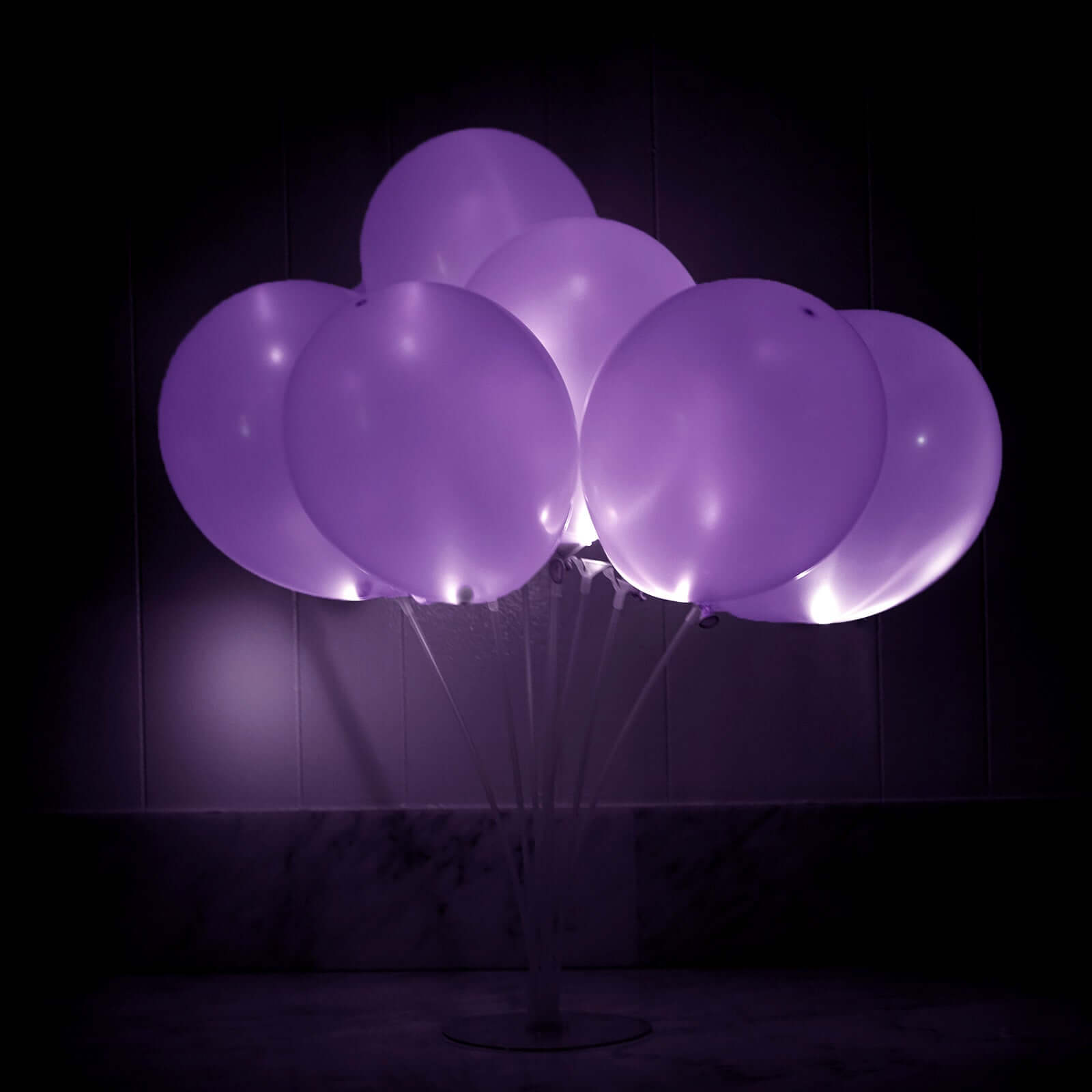 12-Pack Balloon Lights Bullet Design Purple - Waterproof LED Centerpiece Filler Lights