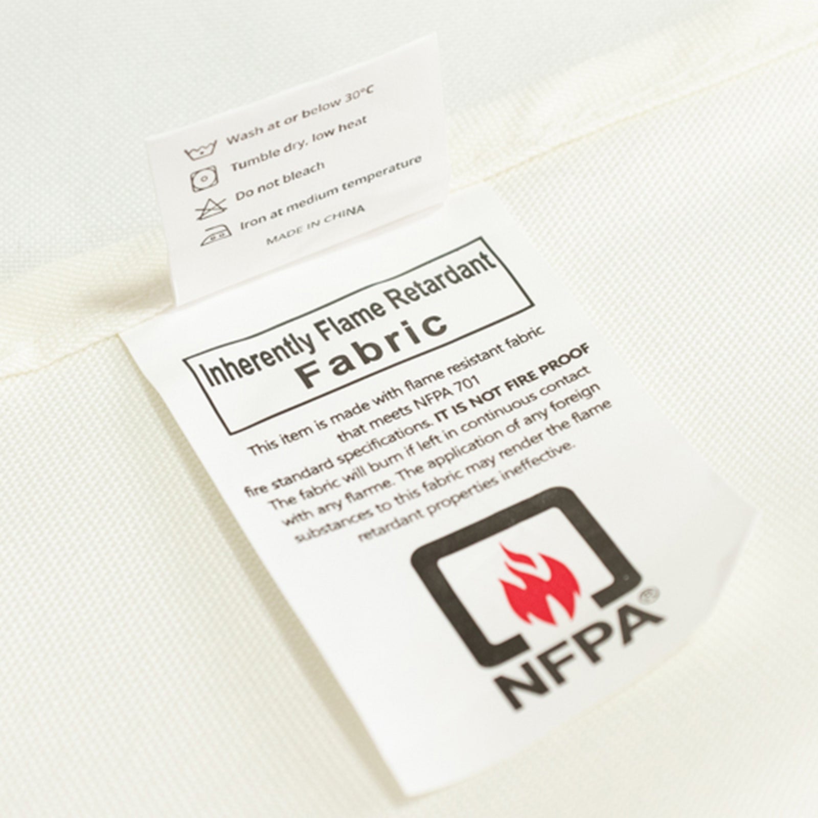 Fire Retardant Premium Polyester 6ft Rectangular Tablecloth Ivory Fitted High-Performance Table Cover