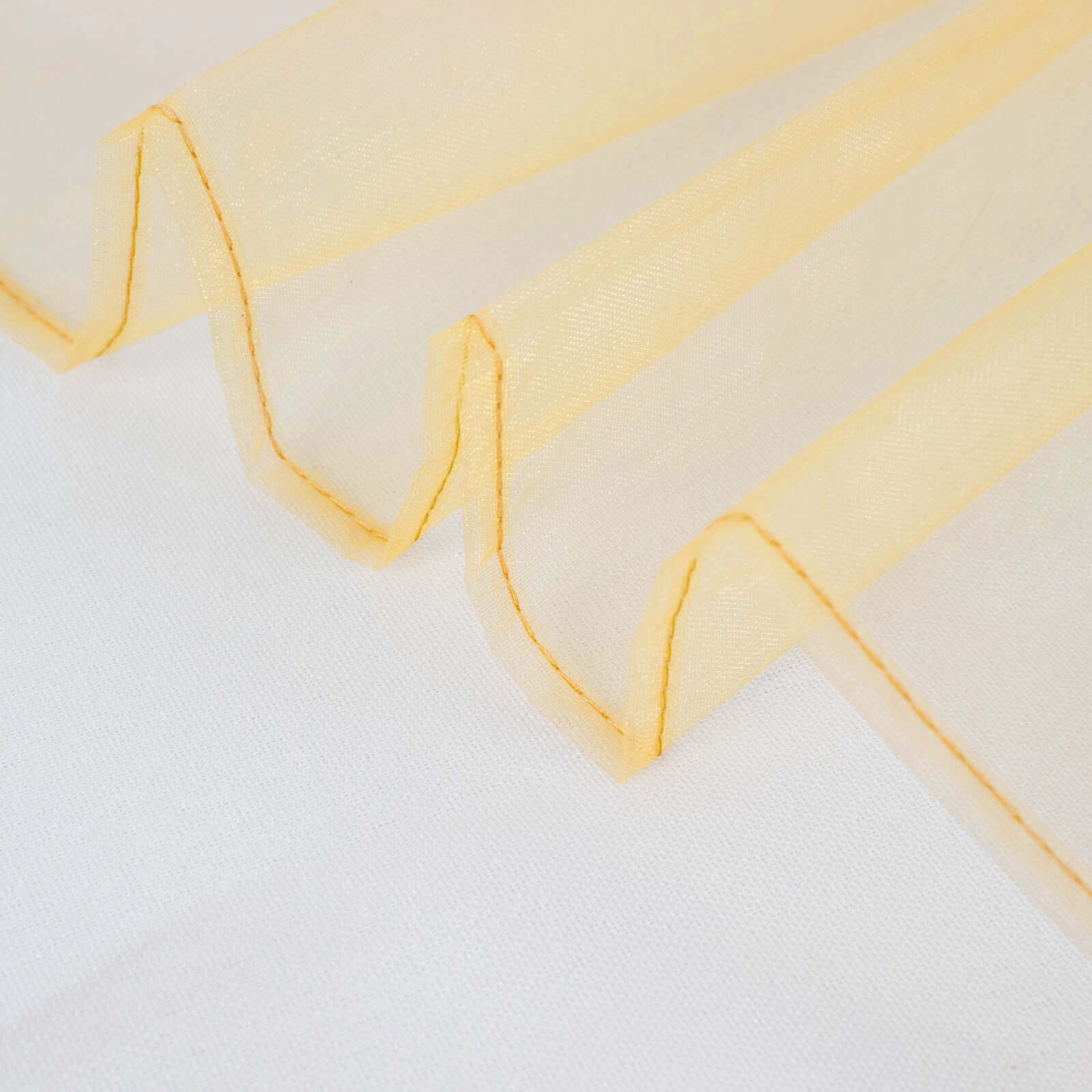 10 Pack Organza 23"x23" Napkins Gold - Exquisite Sheer Cloth Napkins for Formal & Casual Events