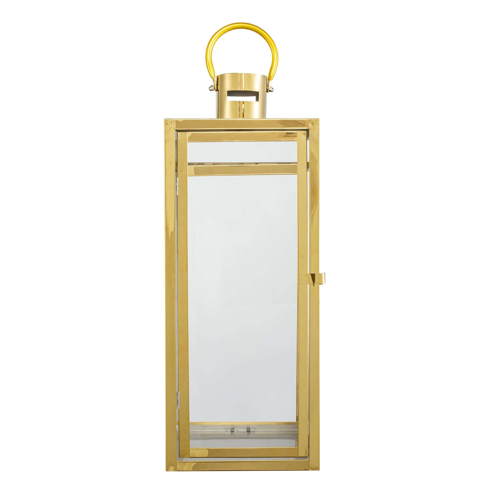 Stainless Steel Candle Lantern Vintage Top Design Gold - Outdoor Metal Patio Lantern Centerpiece 22"