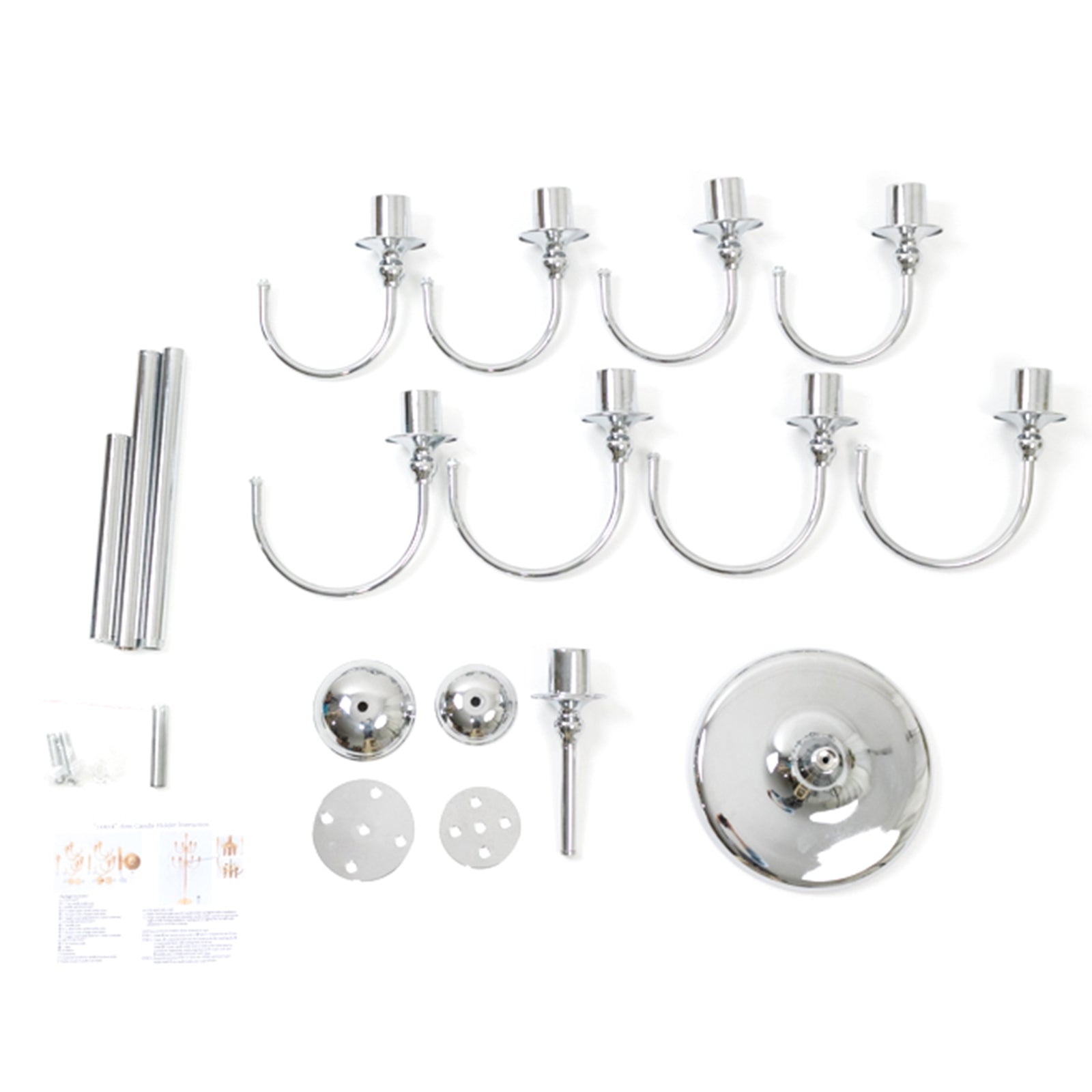 Metal Floor Candelabra Candle Holder, 9-Arm Vintage Taper Stand Silver Table Centerpiece for Weddings & Parties 46" Tall