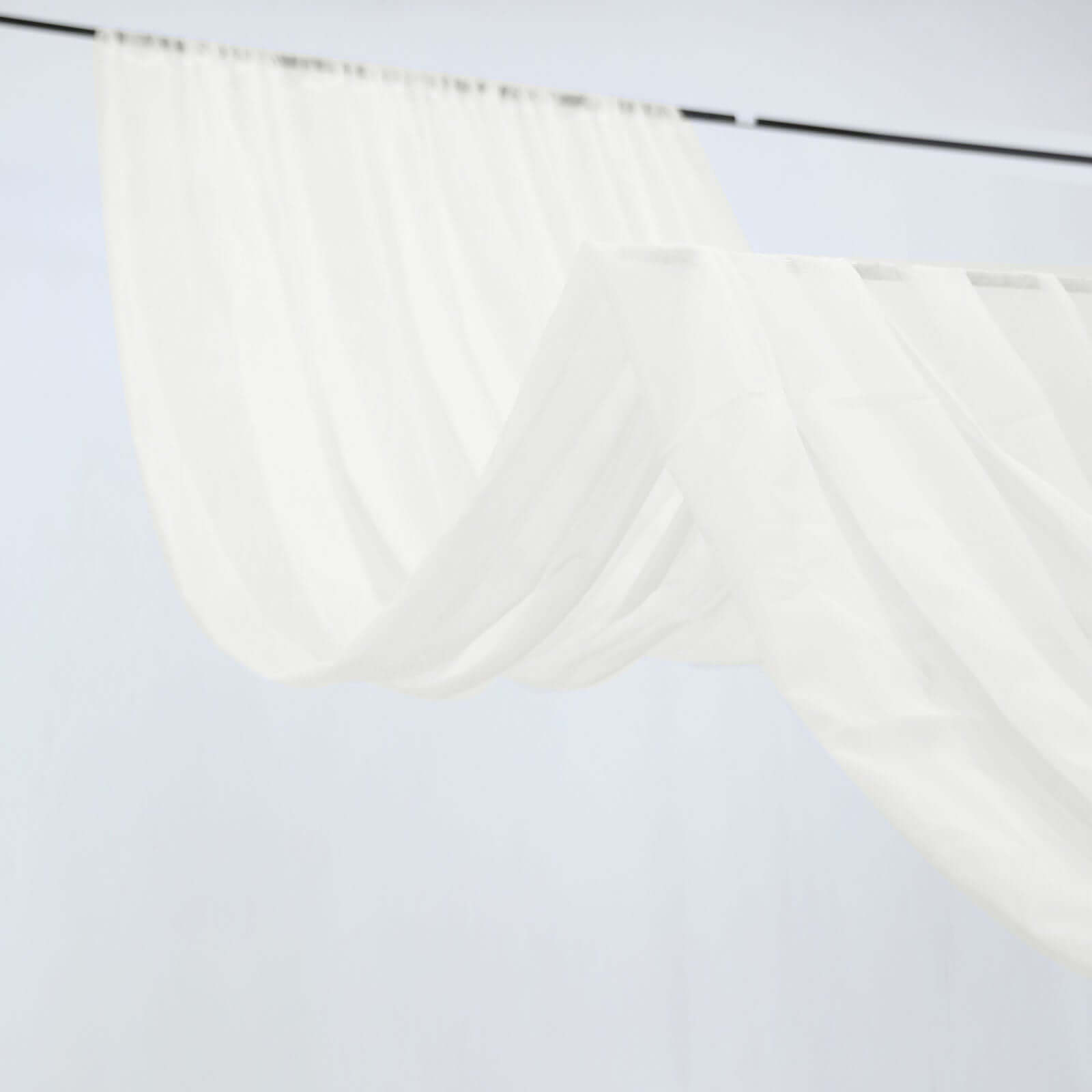 10ftx20ft Ivory Sheer Durable Flame Resistant Ceiling Drape Curtain Panels