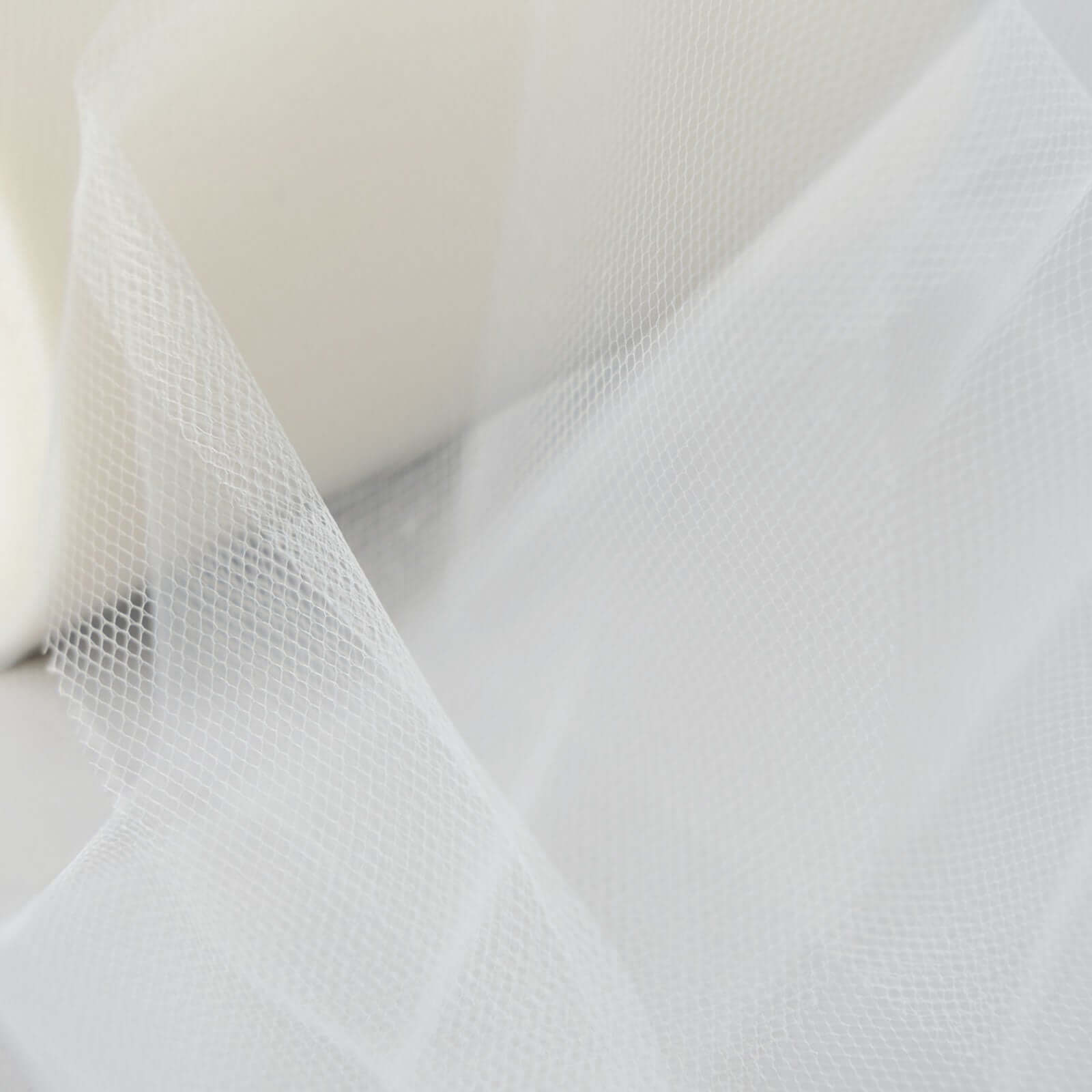 6"x100 Yards Ivory Tulle Fabric Bolt, Sheer Fabric Spool Roll For Crafts