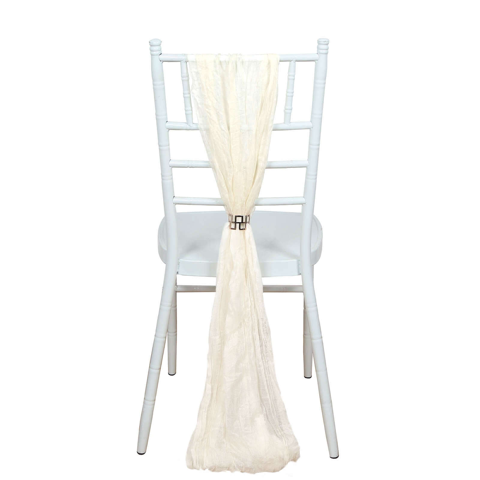 5 Pack Cheesecloth Gauze 16"x88" Chair Sashes Cream - Boho Chair Decorations