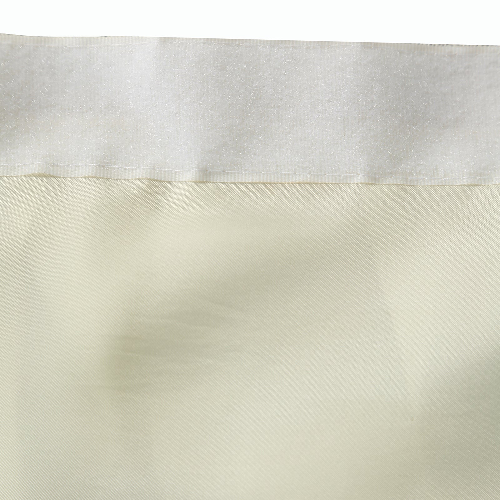 Taffeta 17ft Table Skirt Ivory - Cascading Curly Willow Style Table Cover