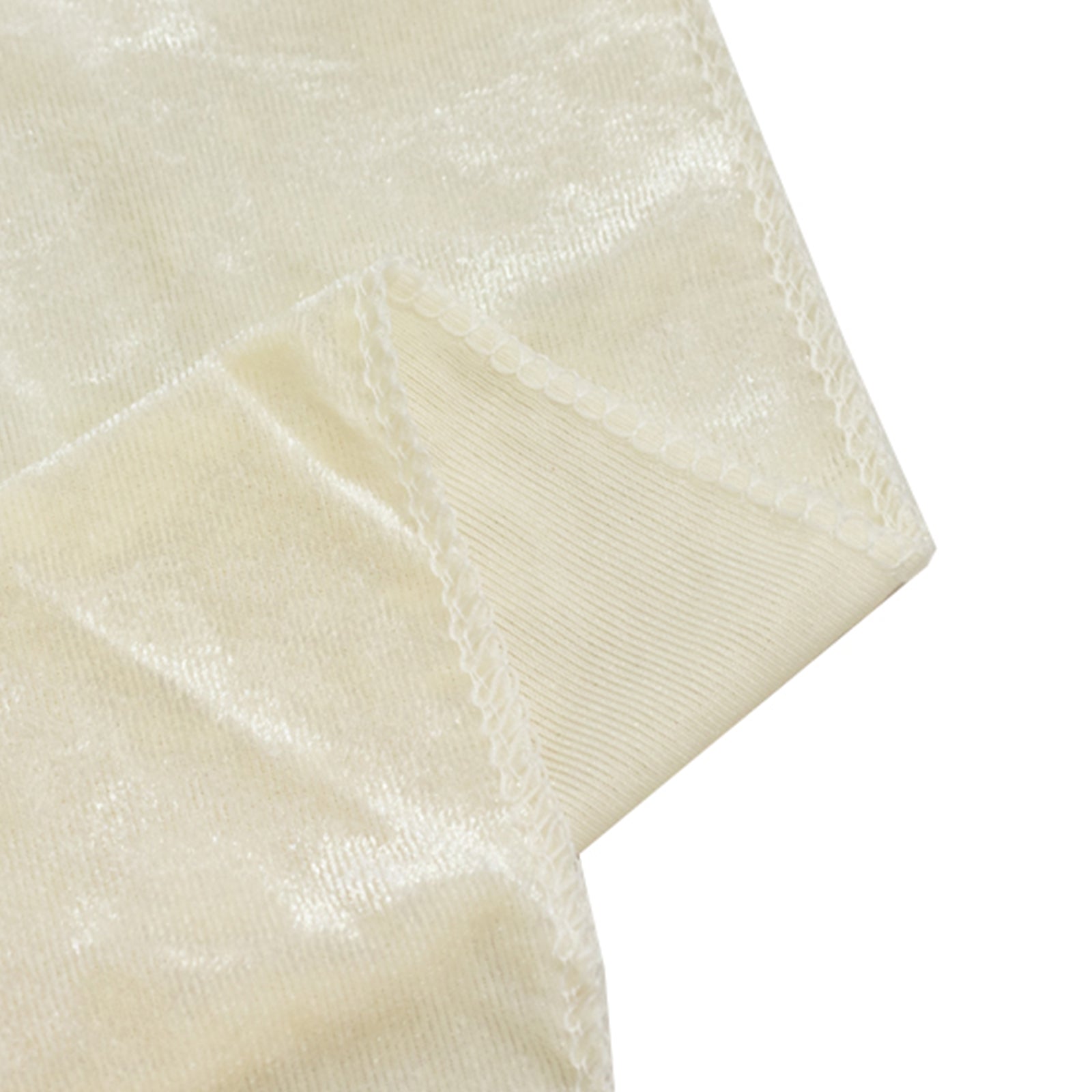 Ivory Crushed Velvet Backdrop Curtain – 8ft x 8ft Event Drape with Rod Pocket, Privacy Panel for Photo Booths & Events