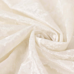 65"x5 Yards Ivory Crushed Velvet Fabric Bolt, DIY Craft Fabric Roll