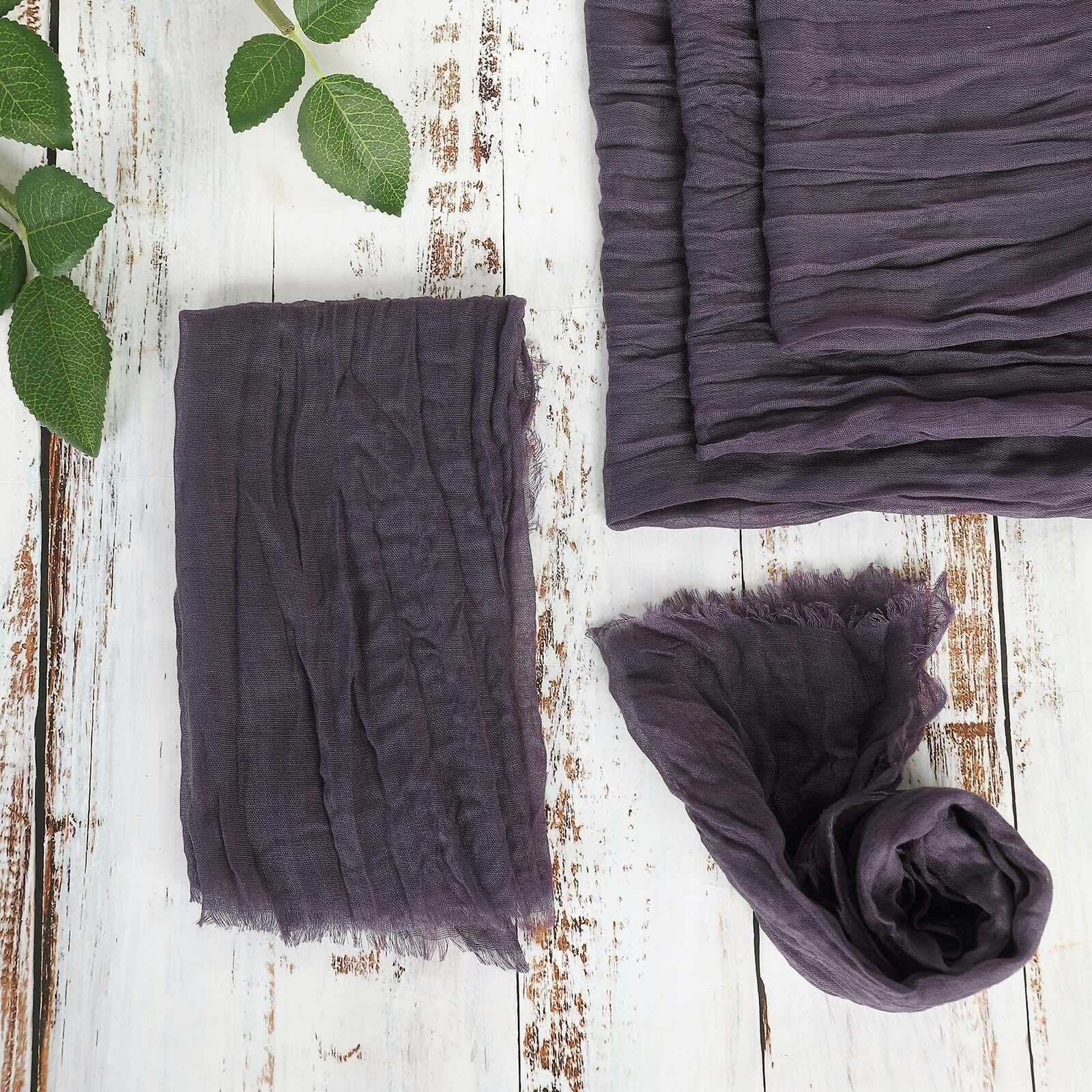 5 Pack Gauze Cheesecloth 24"x19" Napkins Purple Reusable Dinner Napkins