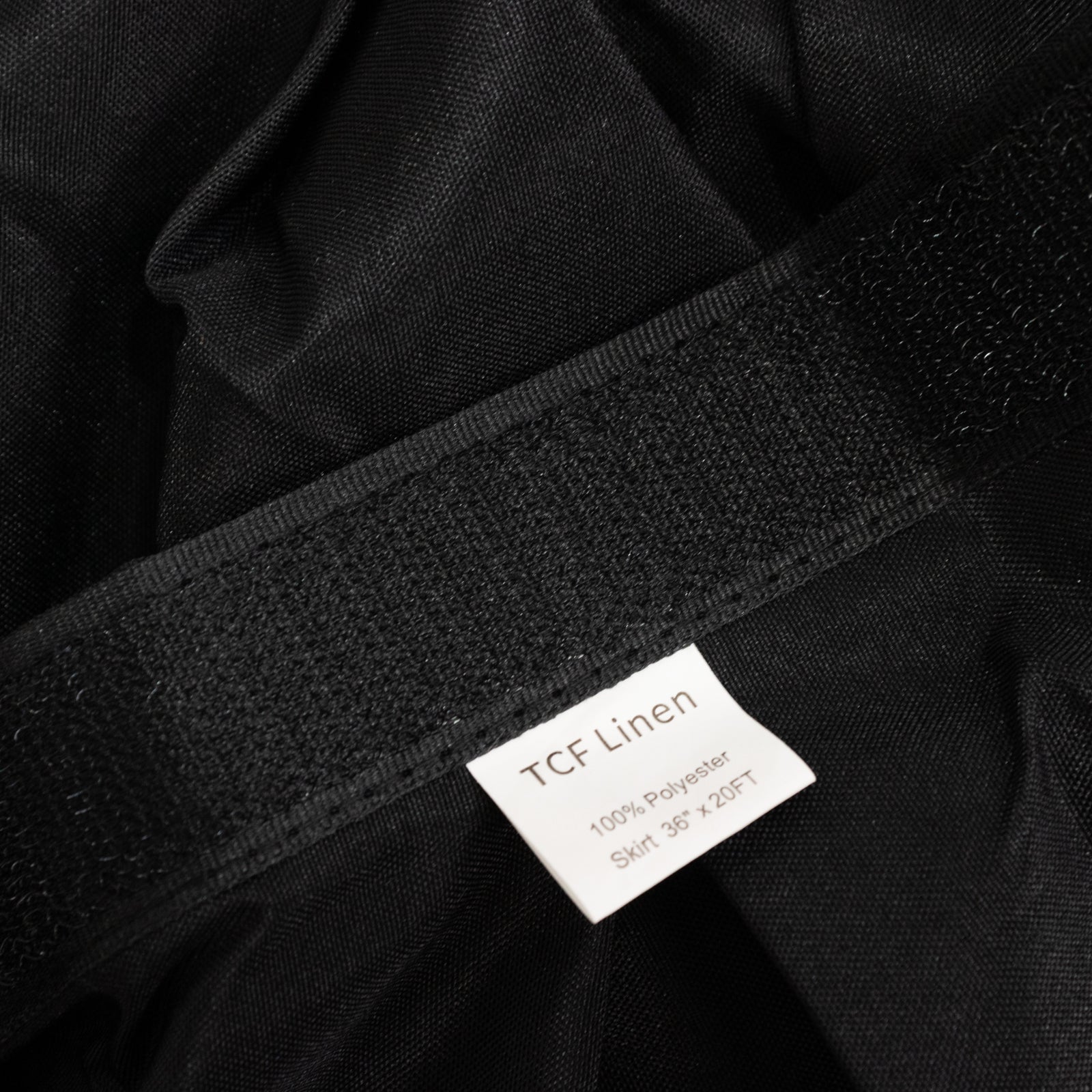 Portable Stage Skirt Black Polyester Platform Skirting Cloth for Events, Performances & Wedding Staging - 36"x20ft