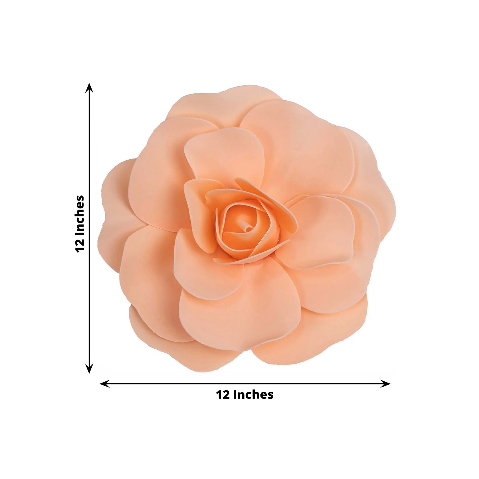 4 Pack 12" Large Blush Real Touch Artificial Foam DIY Craft Roses