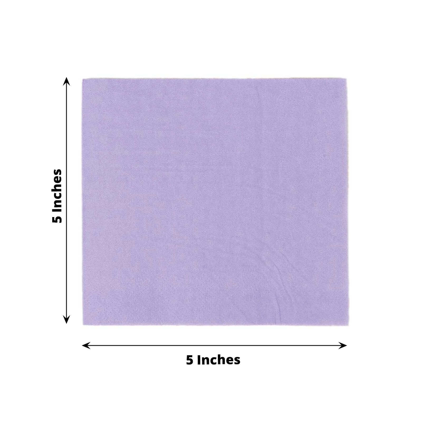 50-Pack Paper Beverage Napkins Lavender Lilac - 2 Ply Disposable Soft 18GSM Cocktail Napkins 5"x5"