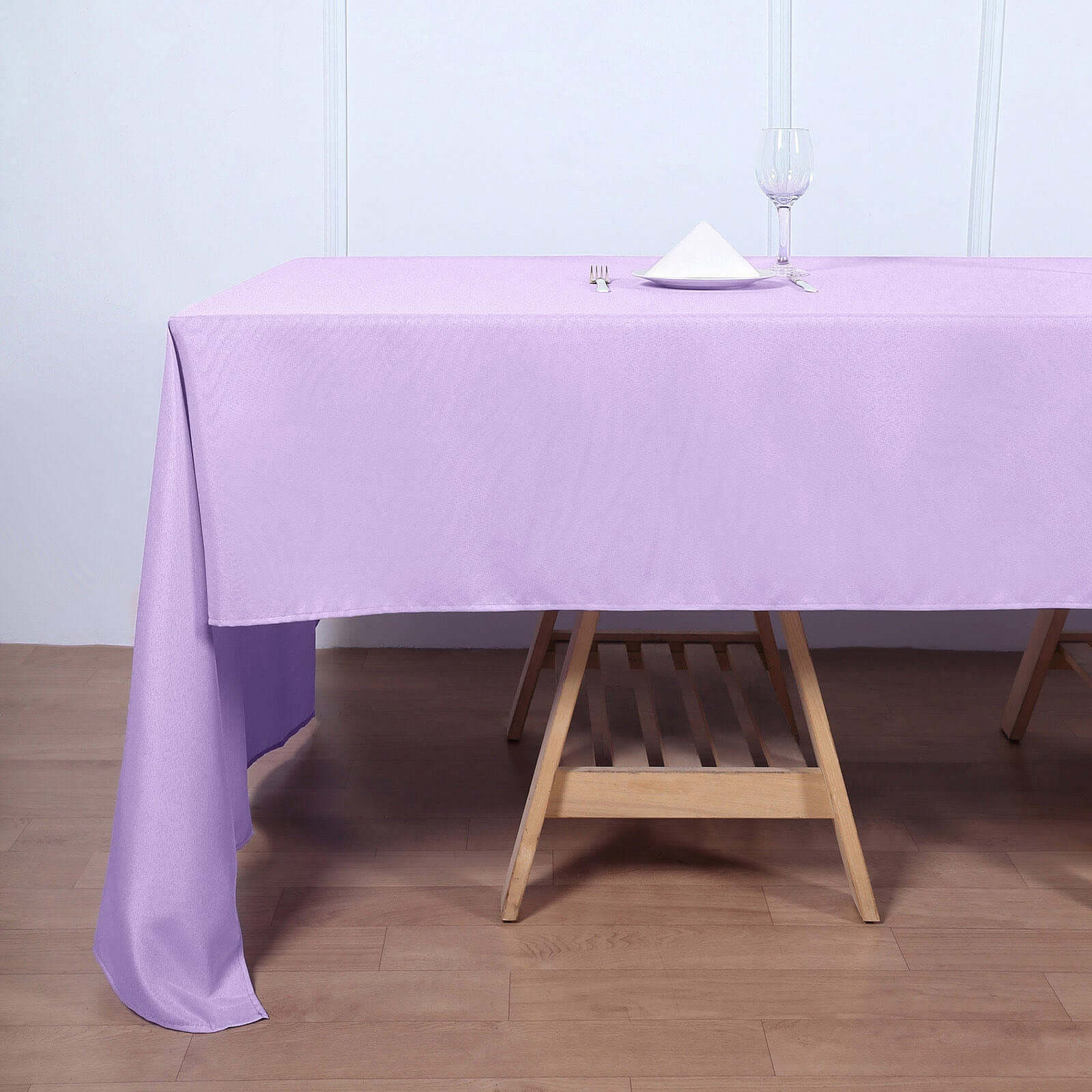 Polyester 60"x126" Rectangle Tablecloth Lavender Lilac - Wrinkle-Resistant Table Cover