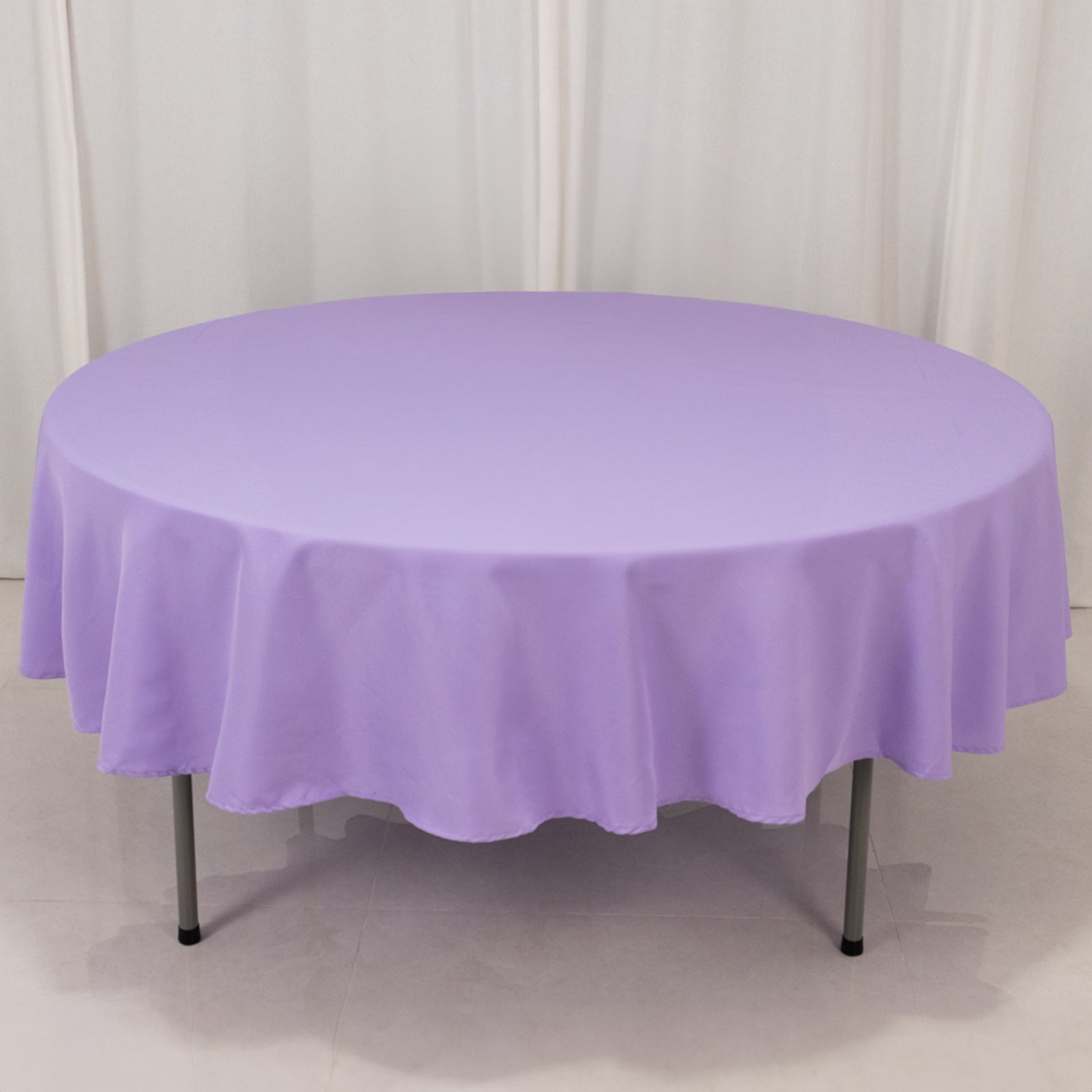 Premium Polyester 90" Round Tablecloth Lavender Lilac - Stain and Wrinkle-Resistant Design with 220GSM Thickness Table Cover