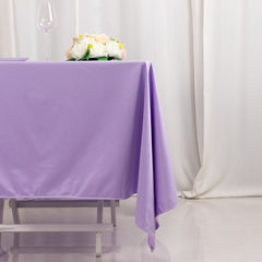 Scuba Square 70"x70" Tablecloth Lavender Lilac - Wrinkle Free & Stain Resistant Table Cover