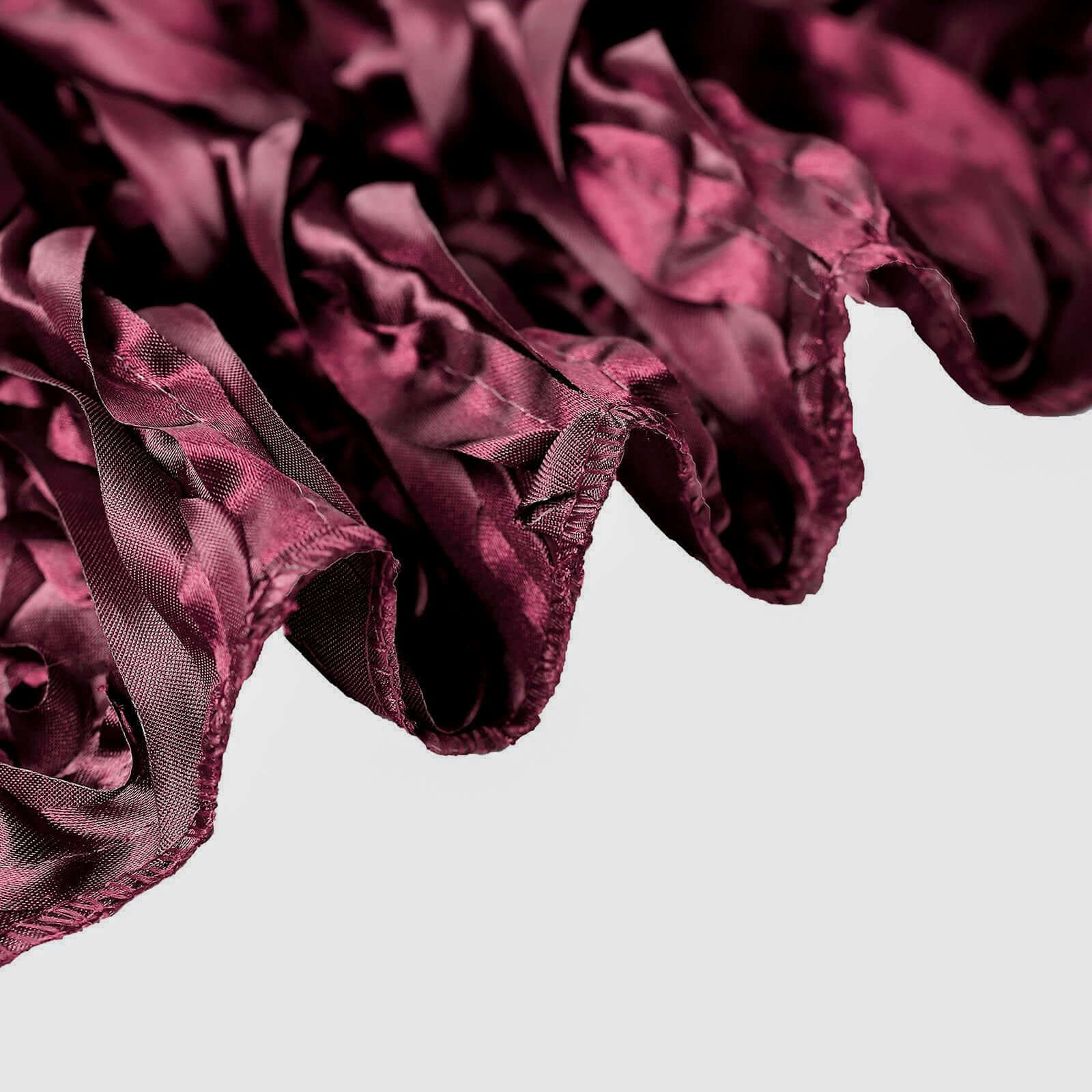 Rosette Satin 14"x108" Table Runner Burgundy - Grandiose Design