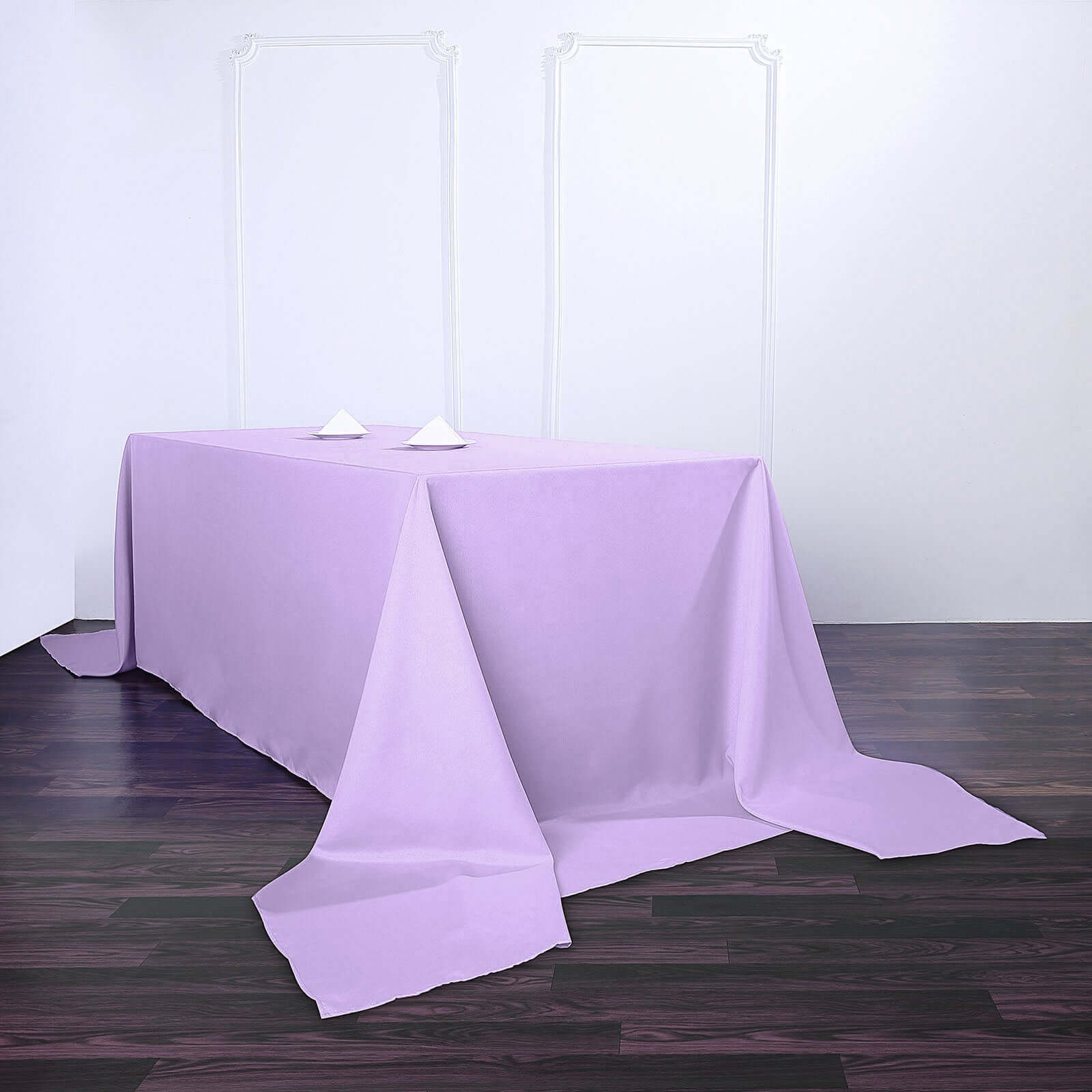 Polyester 90"x156" Rectangle Tablecloth Lavender Lilac - Seamless Wrinkle-Resistant Table Cover