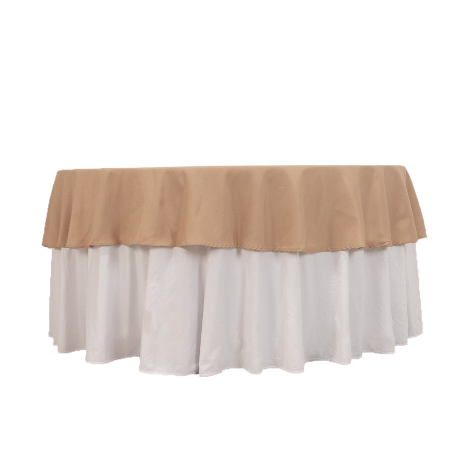 Premium Polyester 90" Round Tablecloth Nude - Stain and Wrinkle-Resistant Design with 220GSM Thickness Table Cover